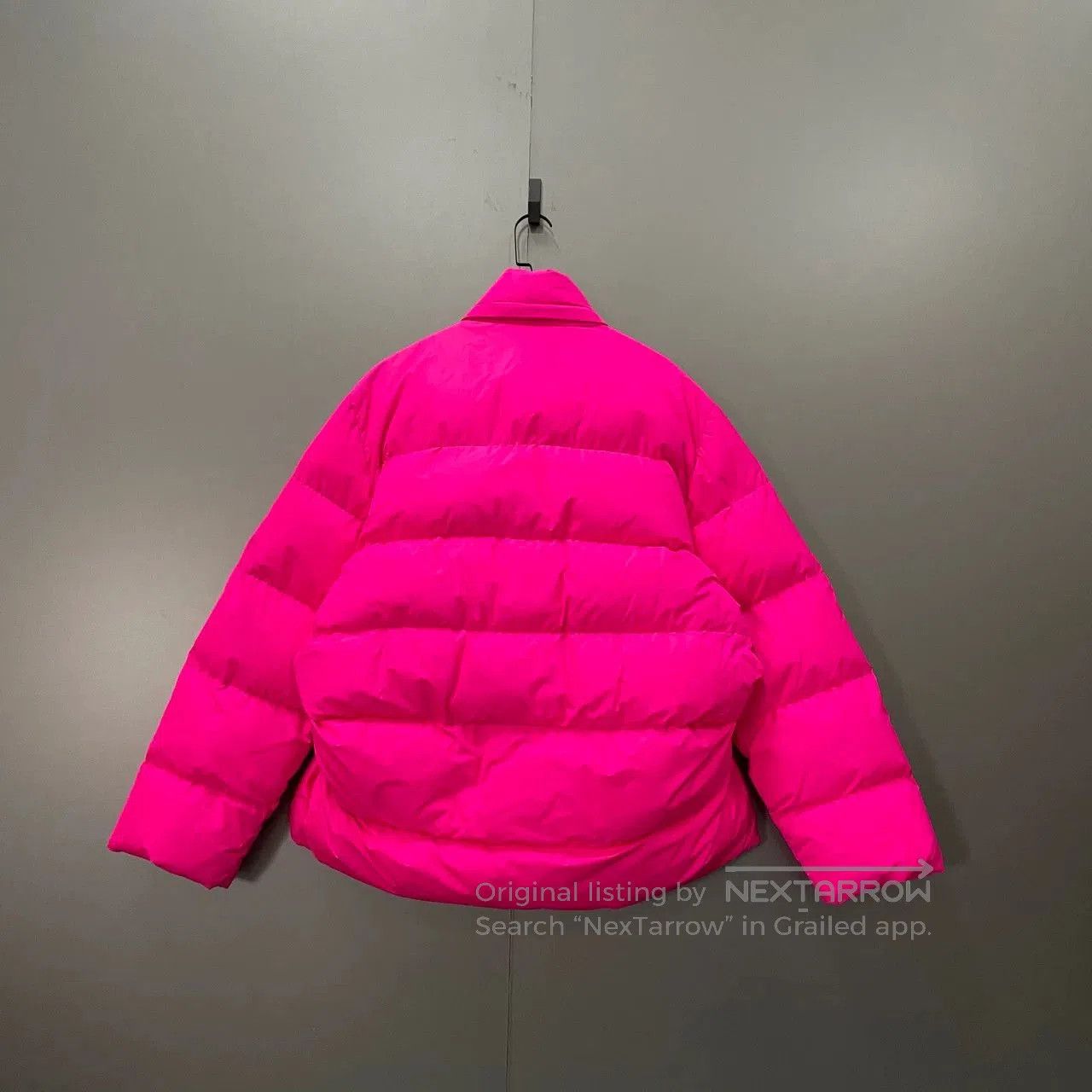 Balenciaga Balenciaga Pink Lock Buckle Print Down Jacket. Size XS / US 0-2 / IT 36-38 - 4 Thumbnail