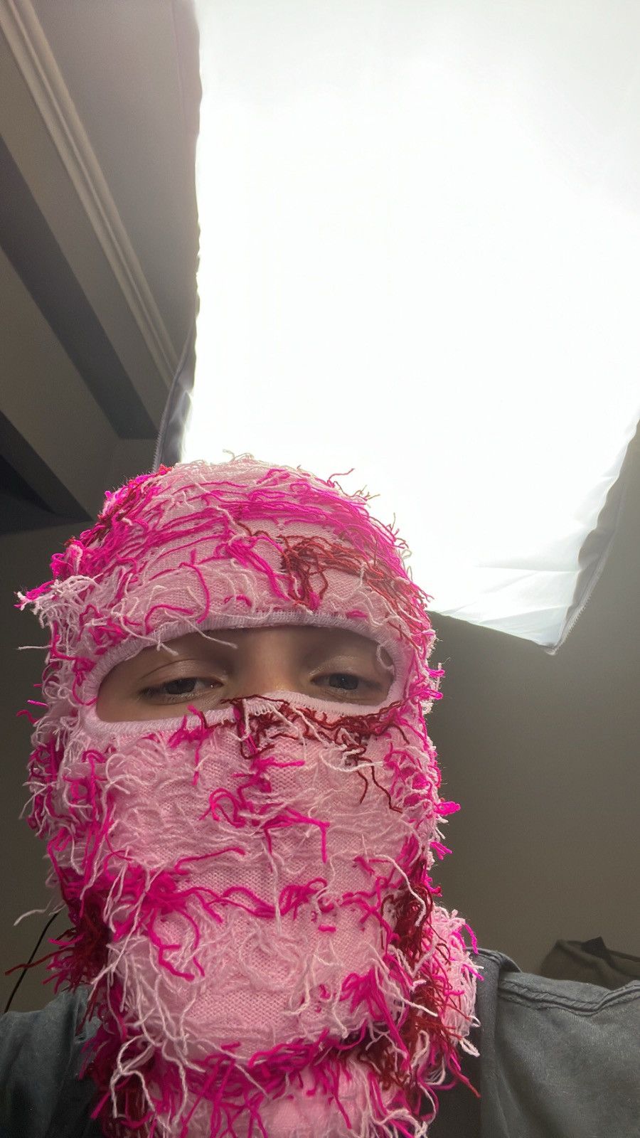 Japanese Brand × Vintage Y2K knitted Balaclava hype style Size ONE SIZE - 5 Thumbnail