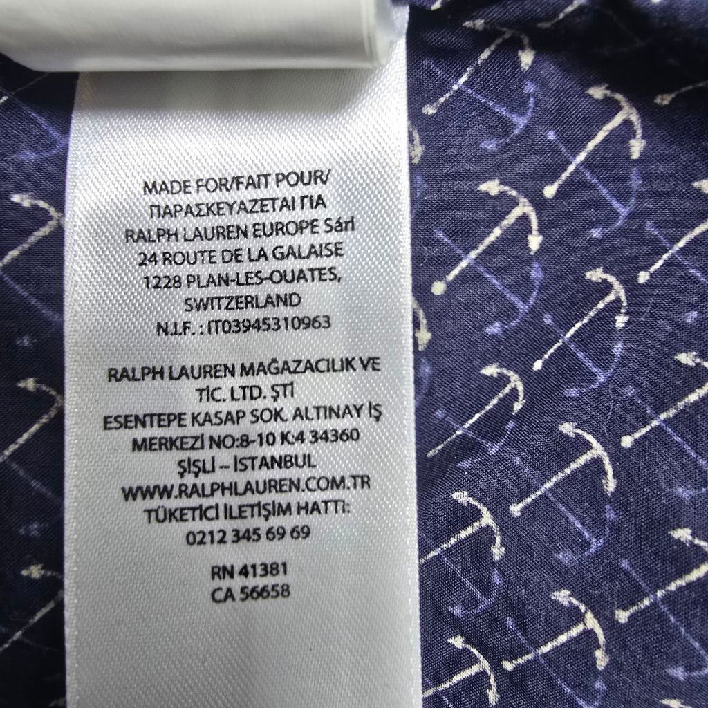 Ralph Lauren Men's Ralph Lauren Blue Anchor Print Button Down Shirt XL Size US XL / EU 56 / 4 - 11 Thumbnail