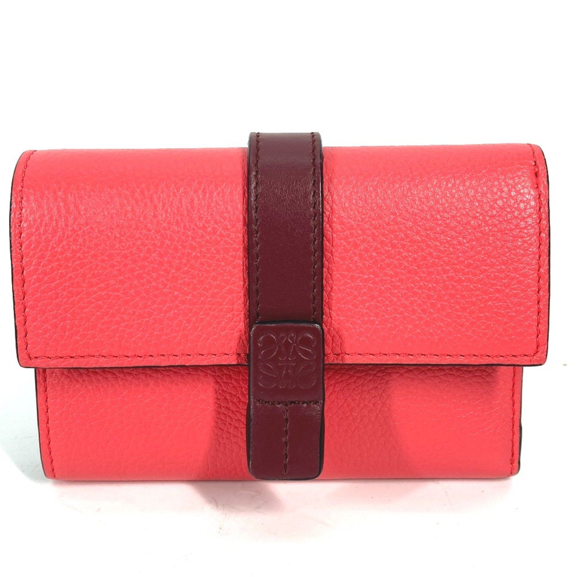 Loewe Loewe Bicolor Compact wallet Trifold wallet pink Brown Size ONE SIZE - 1 Thumbnail