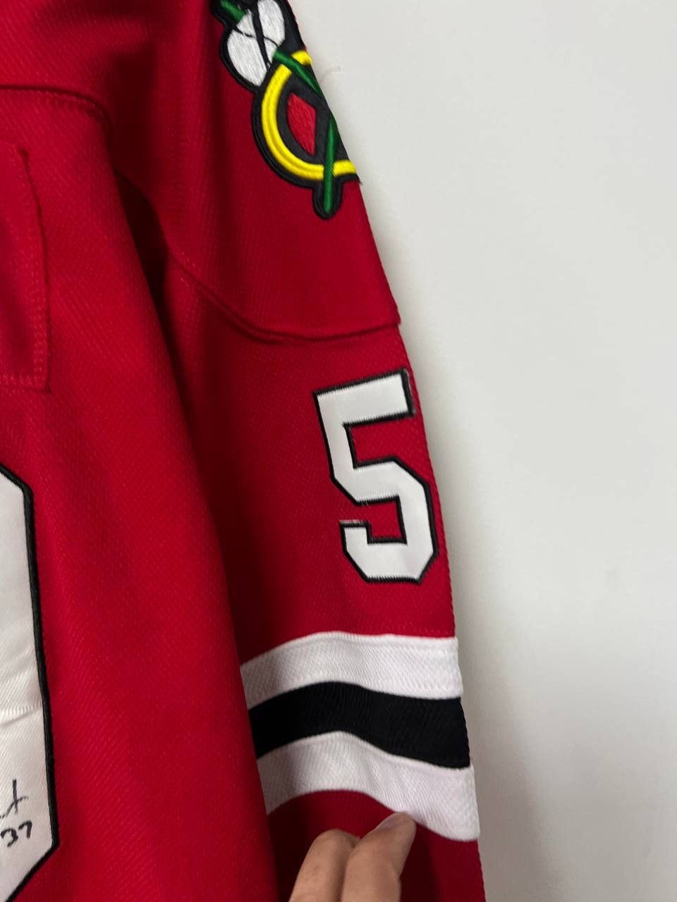 Reebok Chicago Blackhawks #50 Crawford Ice Hockey Jersey Kids L/XL Size US XXS / EU 40 - 8 Thumbnail