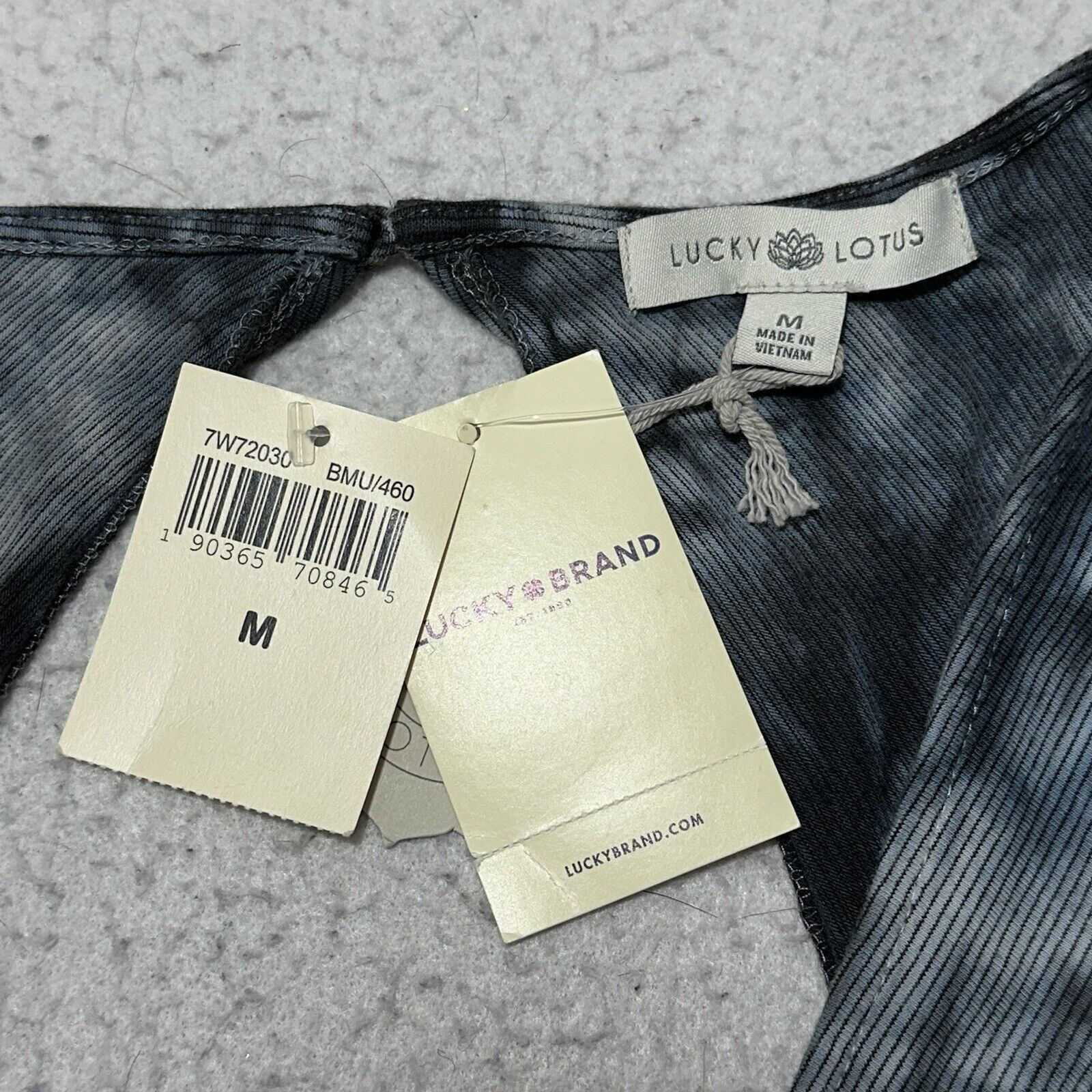 Lucky Brand Lucky Lotus Lucky Brand Medium Romper 3" Inseam Blue Tie Dye Size 32" / US 10 / IT 46 - 3 Thumbnail