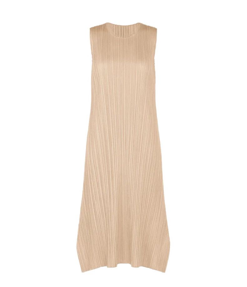 Issey Miyake Issey Miyake size:5 Beige pleated dress Size S / US 4 / IT 40 - 1 Thumbnail