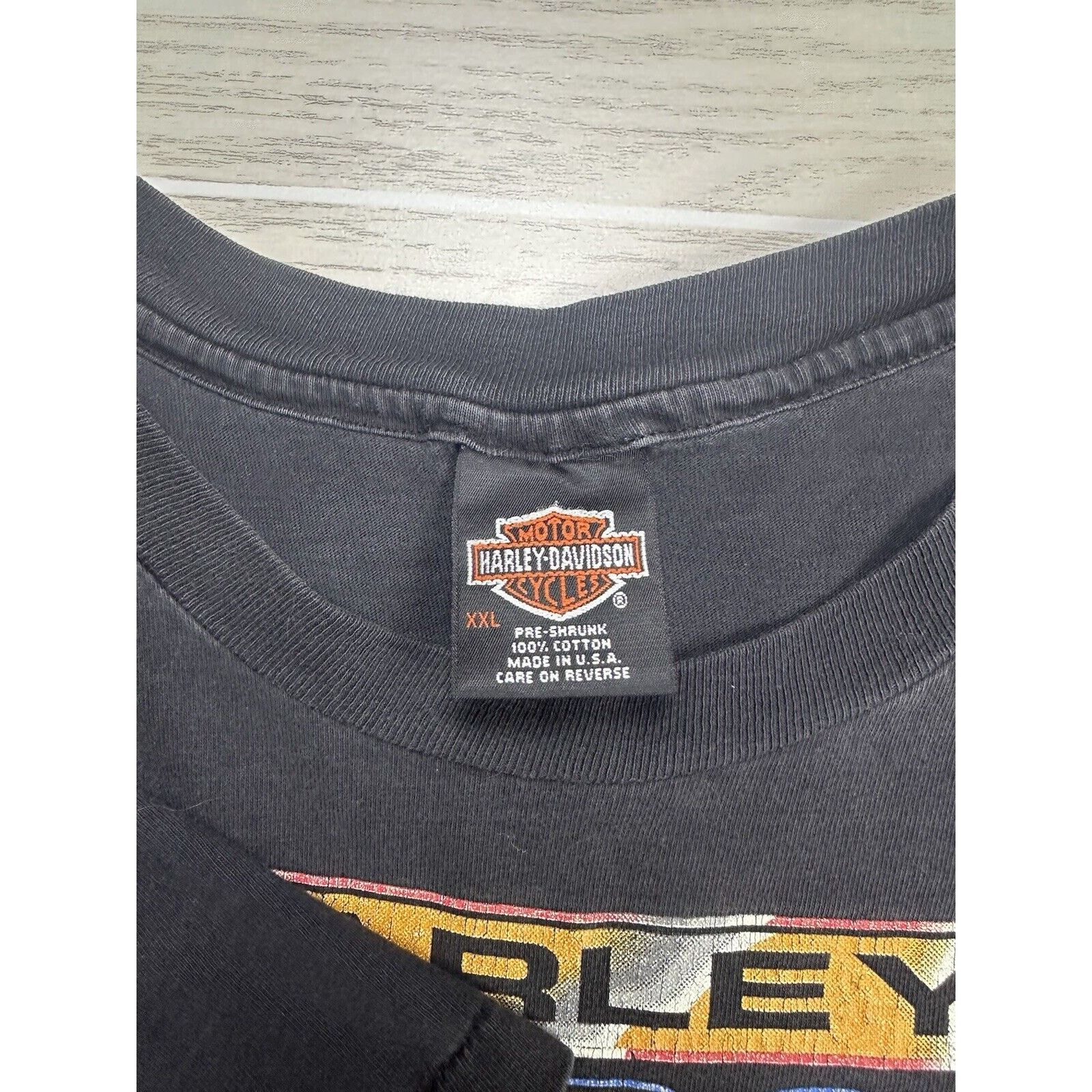 Harley Davidson × Vintage Vintage 90s Harley Davidson Single Stitch Shirt Size US XXL / EU 58 / 5 - 4 Thumbnail