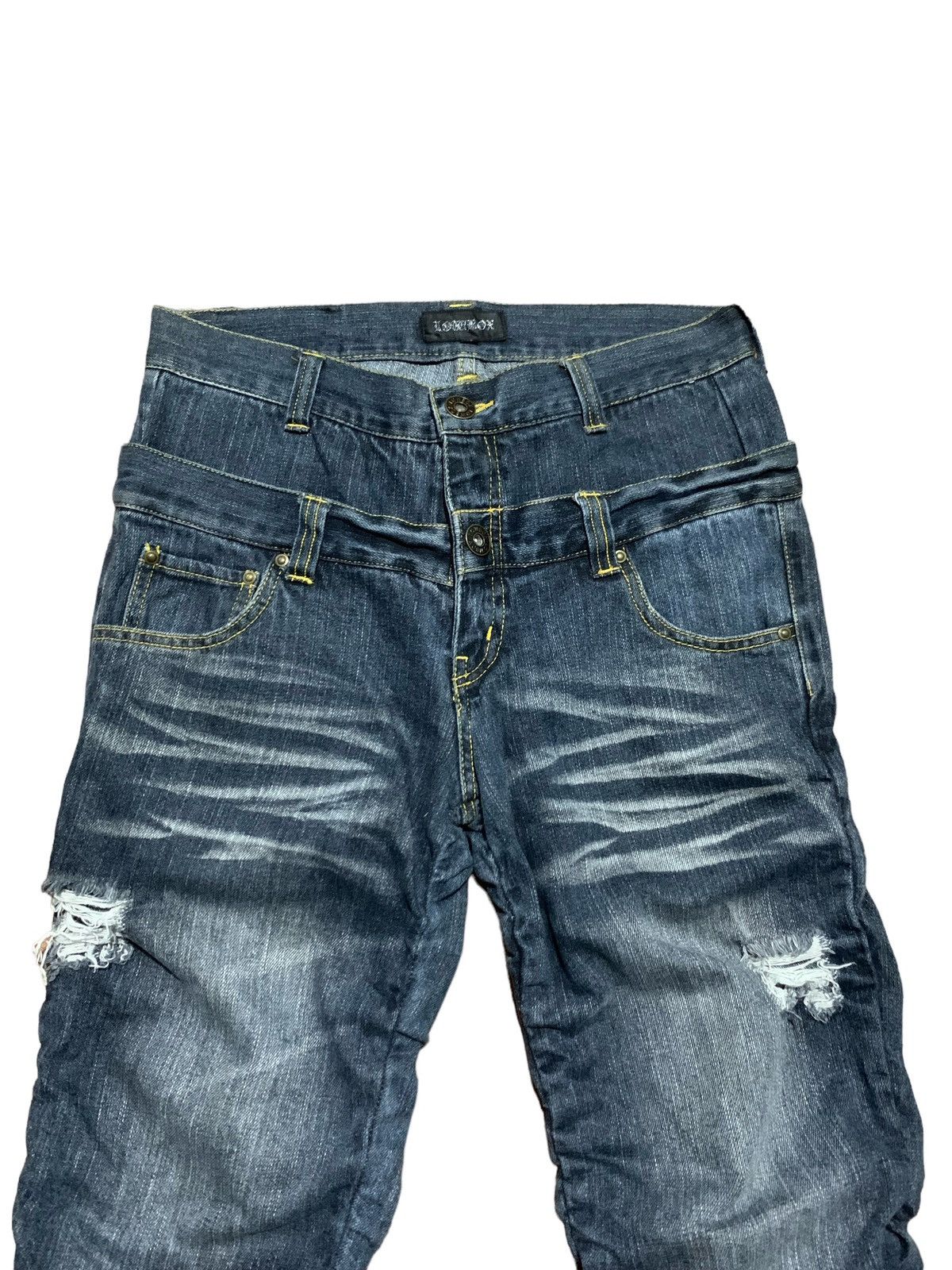 GOSTAR DE FUGA × LOWBOX × Tornado Mart Lowbox double waist 3/4 jeans Size US 30 / EU 46 - 3 Thumbnail