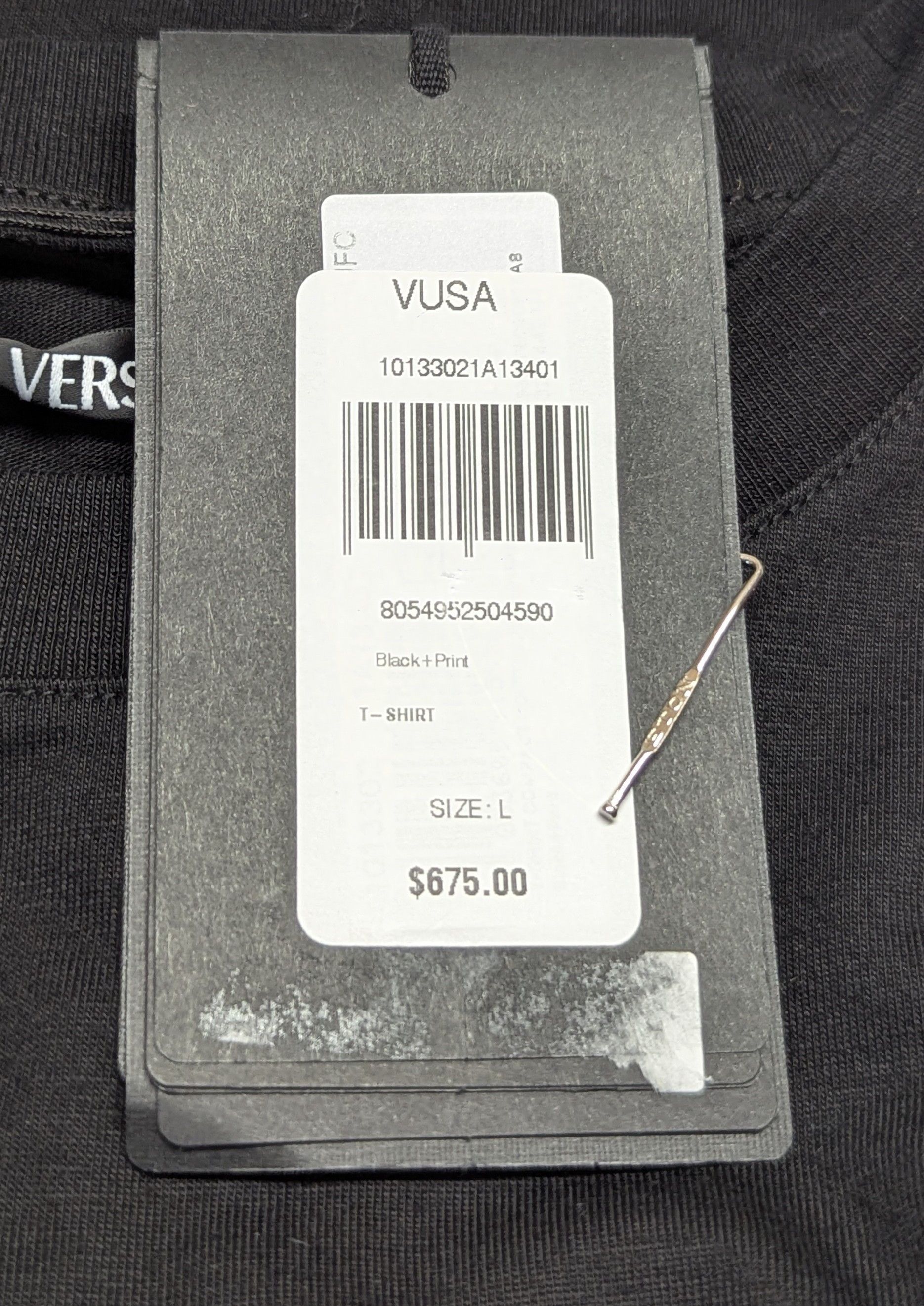 Versace VERSACE Chain Logo Crewneck T-Shirt Black/Gold Large Size US L / EU 52-54 / 3 - 8 Thumbnail