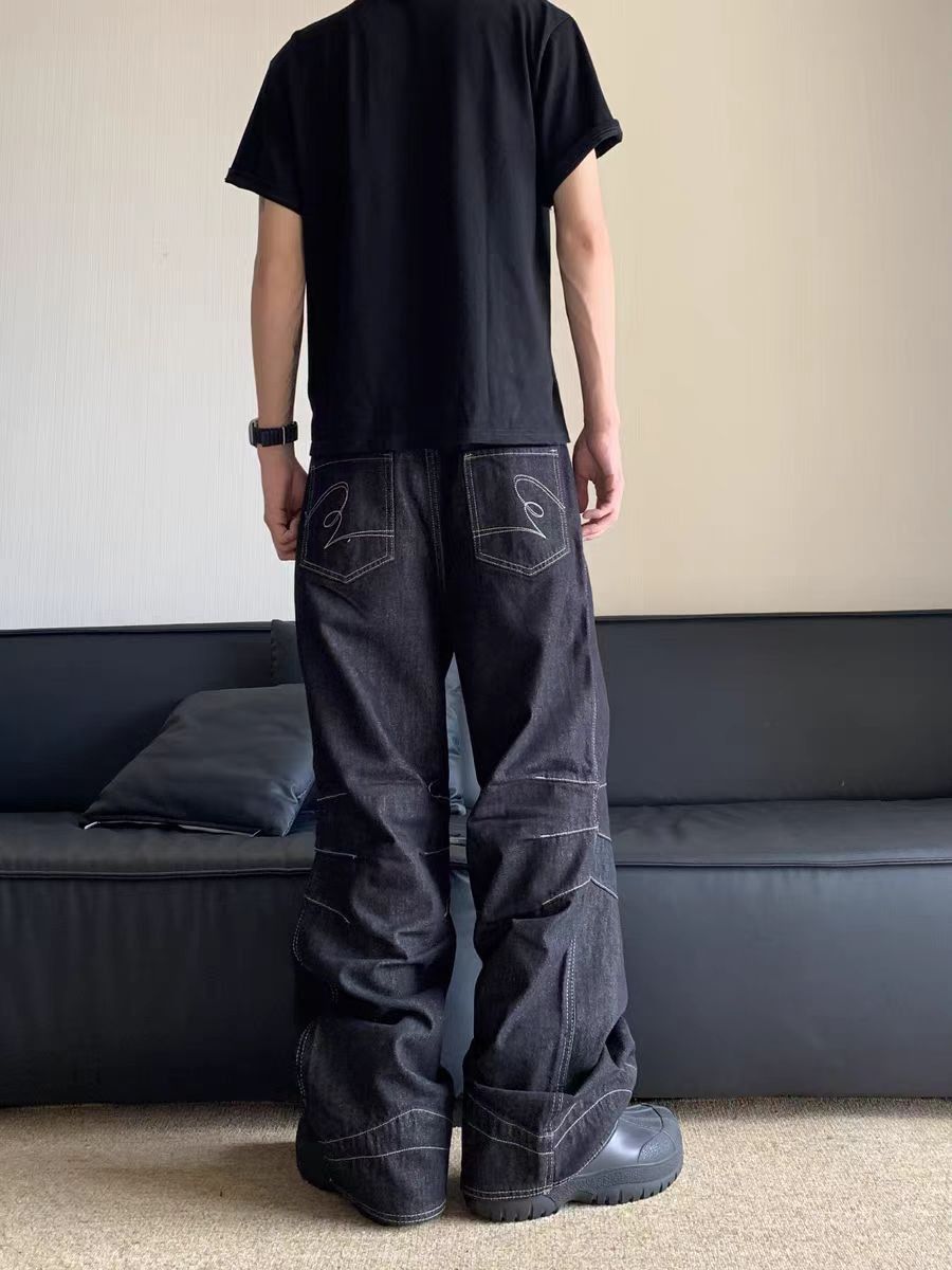 Vintage Vintage washed loose fit straight leg jeans Size US 34 / EU 50 - 3 Thumbnail