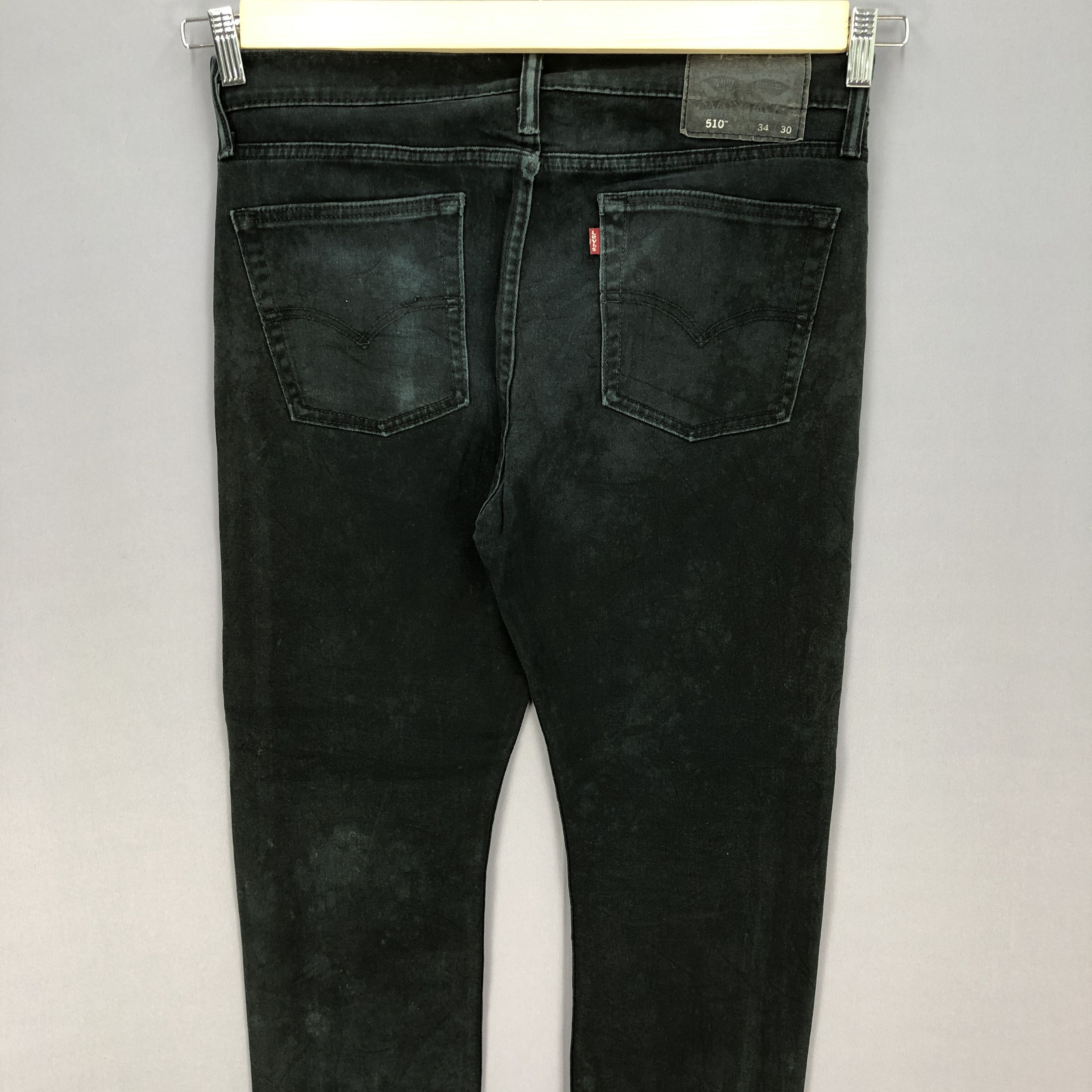 Levi's Vintage Y2K Levis Faded Black Jeans Levi's 510 Denim Size US 34 / EU 50 - 4 Thumbnail