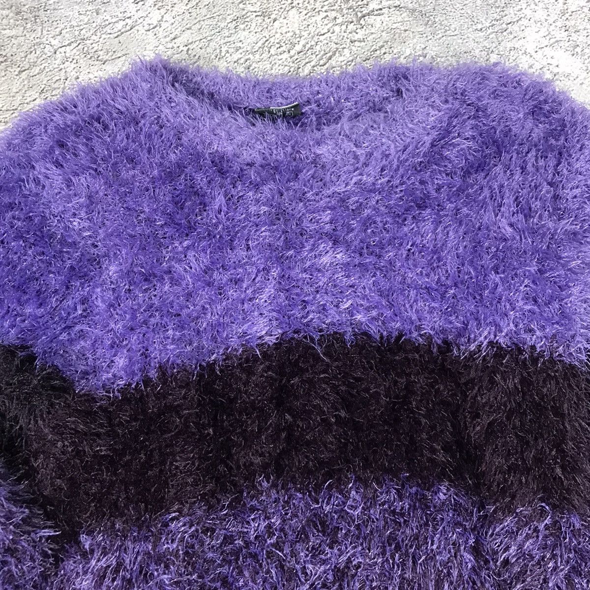 Vintage Vintage Y2K Oversized Mohair Striped Sweater Grunge 90s S Size S / US 4 / IT 40 - 2 Thumbnail
