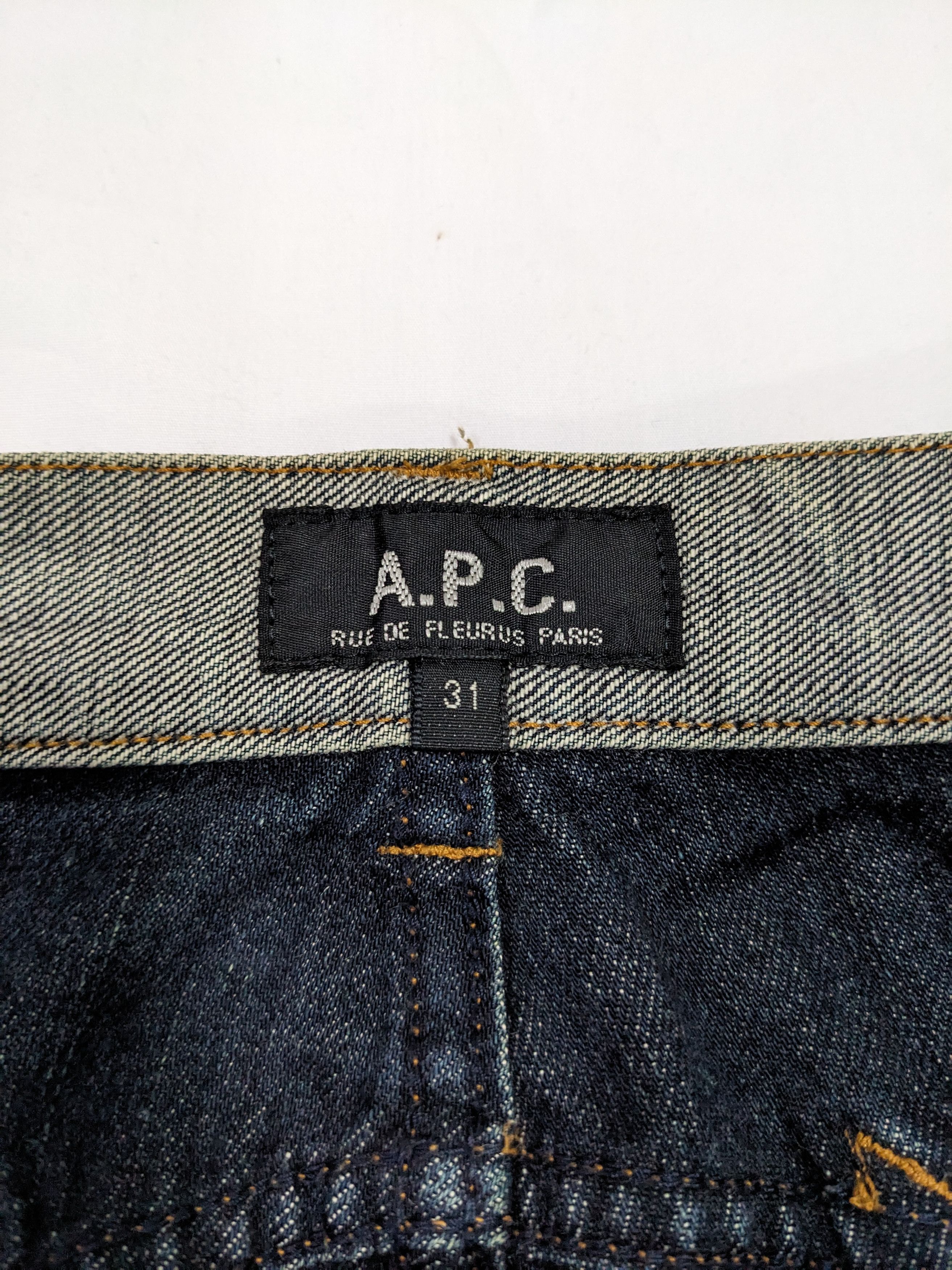A.P.C. × Vintage Vintage APC 90s Mudwash Distressed Trasher Button fly Jeans Size US 31 - 13 Thumbnail