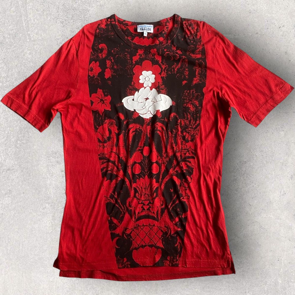 Vivienne Westwood Fall 2010 Red Rose Orb T shirt Size US XL / EU 56 / 4 - 1 Thumbnail