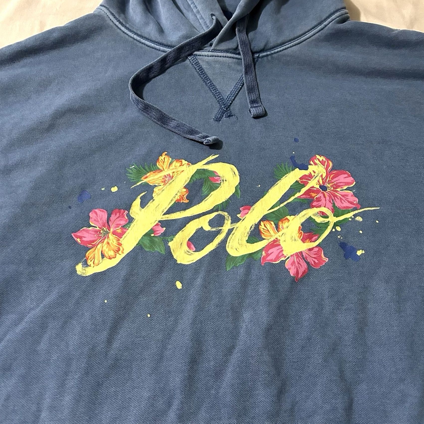 Polo Ralph Lauren Polo Ralph Lauren Hoodie Aloha Hawaiian Faded Blue Size M Men Pullover Medium Blue Shirt/Hoodie Size US M / EU 48-50 / 2 - 2 Thumbnail