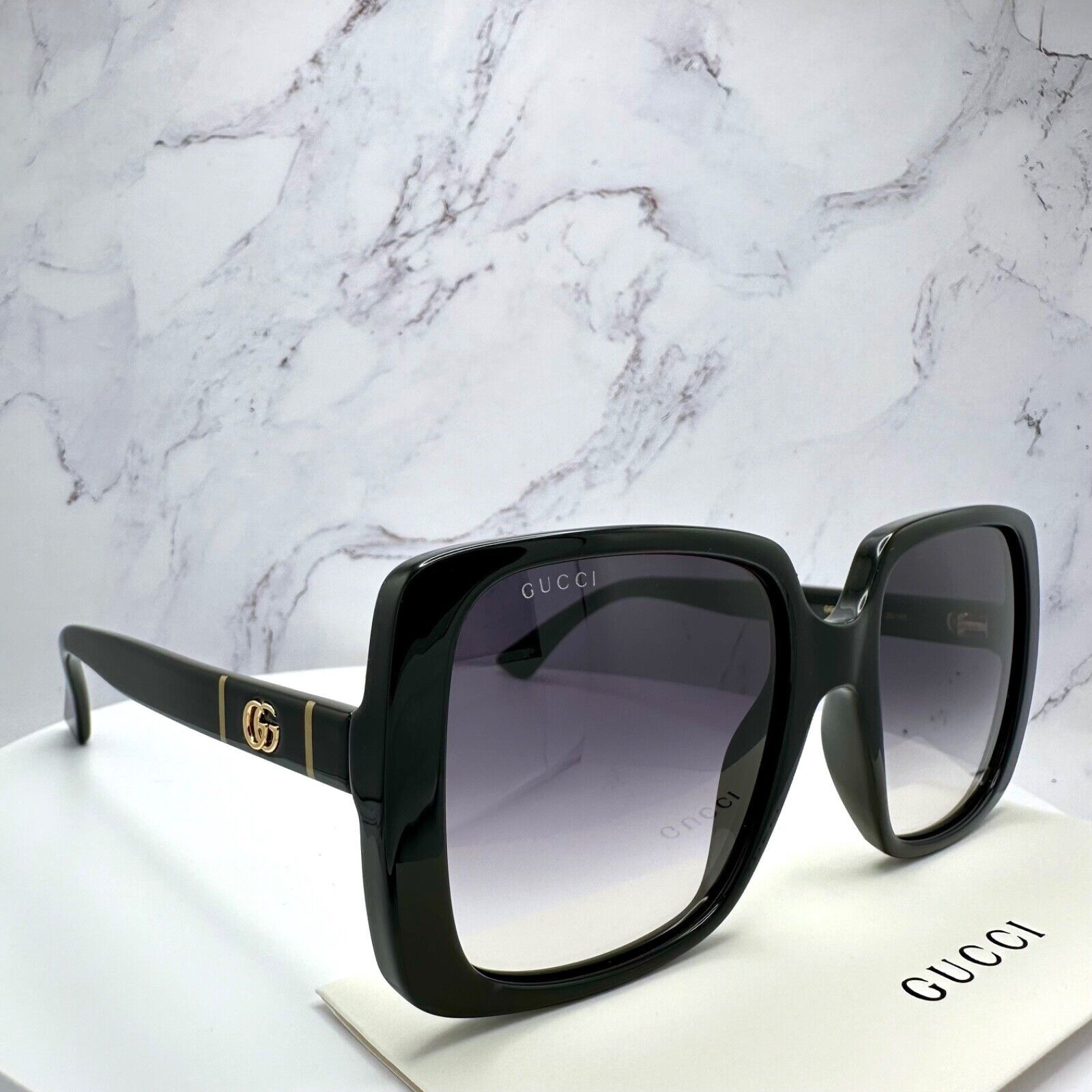 Gucci New Gucci Sunglasses Black Square Size ONE SIZE - 17 Thumbnail