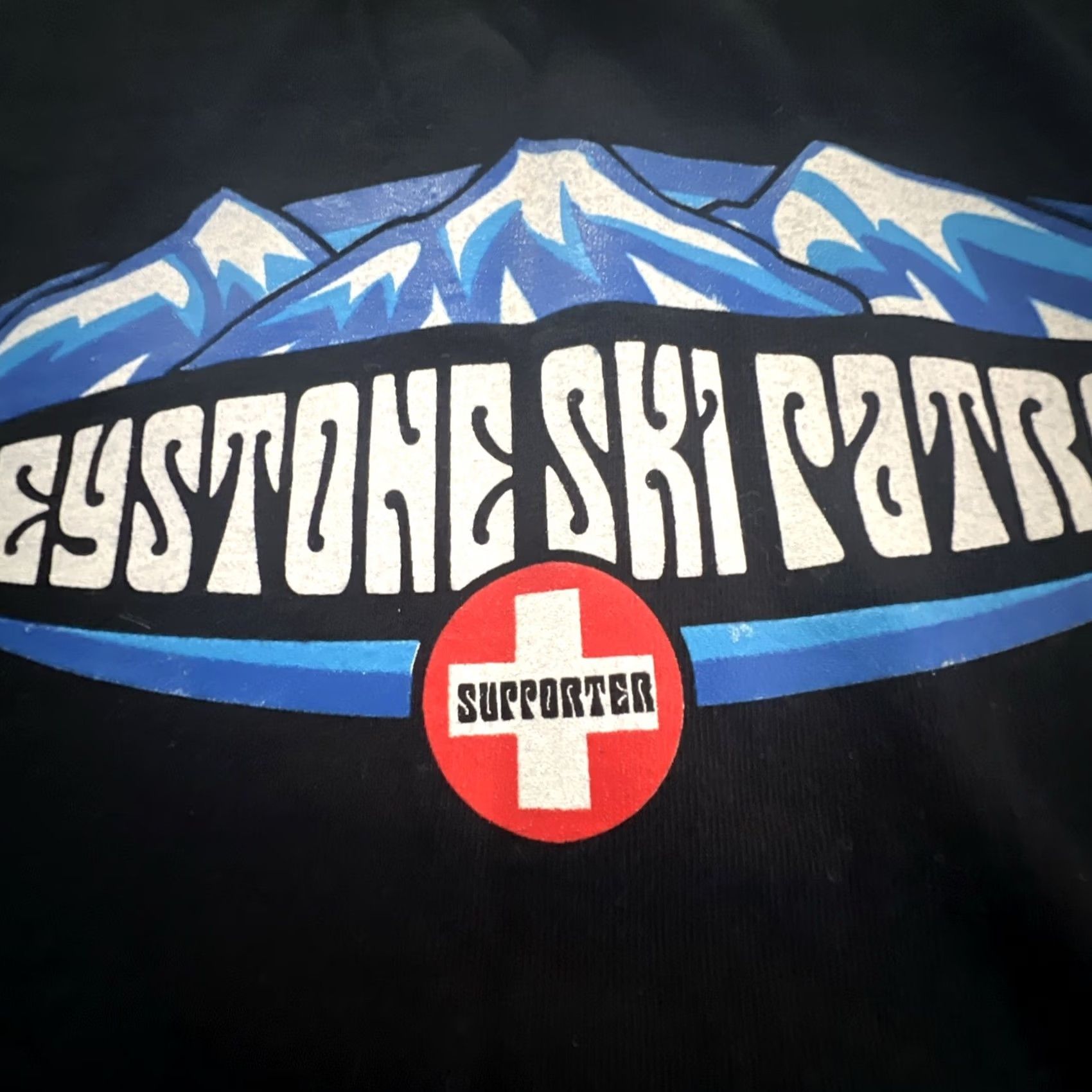 Anvil Keystone Ski Patrol supporter T Shirt Men’s M Black Graphics Double Sided Anvil Shirt Size US M / EU 48-50 / 2 - 2 Thumbnail