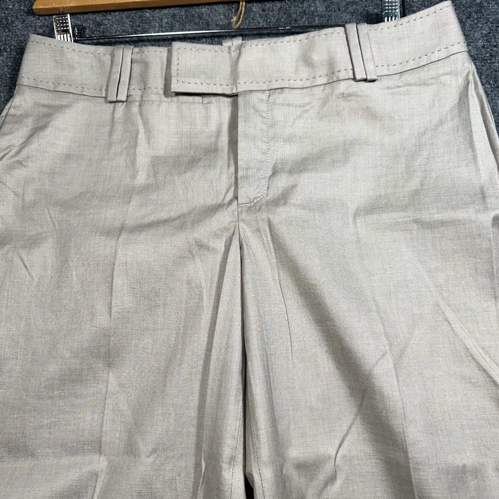 Banana Republic Banana Republic Pants Womens 8 Jackson Fit Wide-Leg Cuffed Brown Cotton Blend Stretch Dress Pants Shirt: Pants? Size 30" / US 8 / IT 44 - 3 Thumbnail