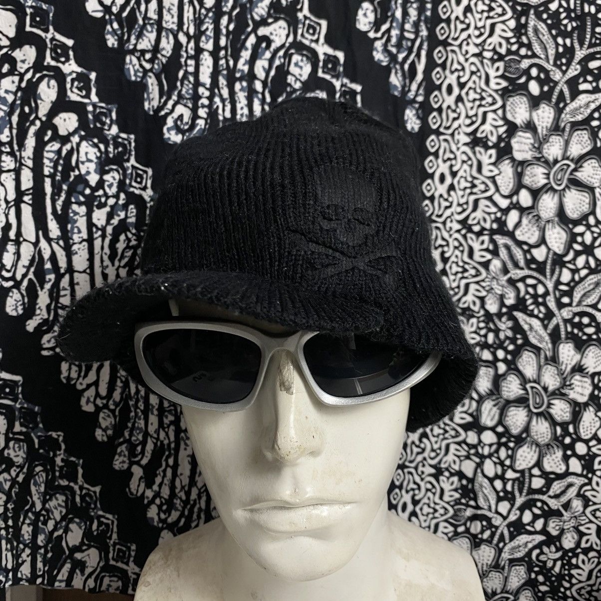 Japanese Brand × Vintage 2000s y2k ricco int.ltd skullism embroidery knitted cap Size ONE SIZE - 1 Thumbnail