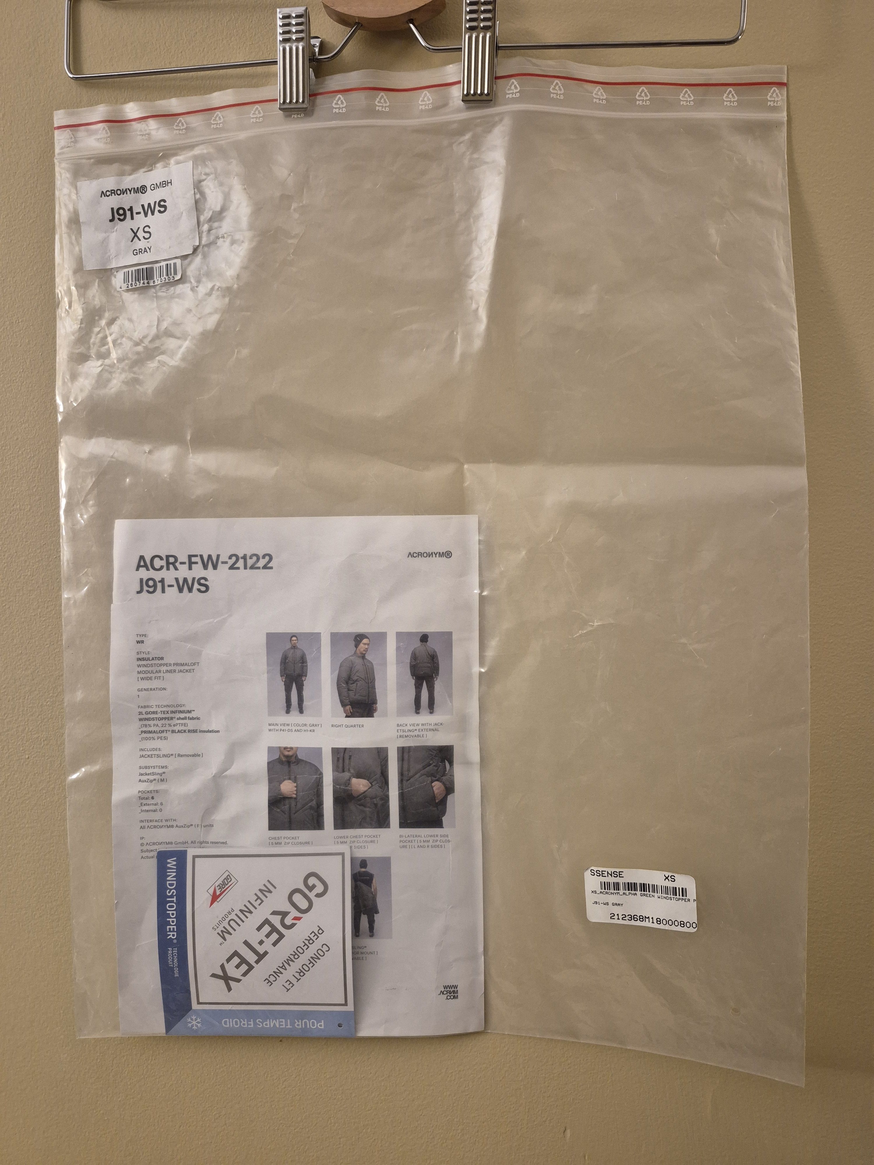 Acronym J91-WS Modular Liner Jacket Size US XS / EU 42 / 0 - 8 Thumbnail