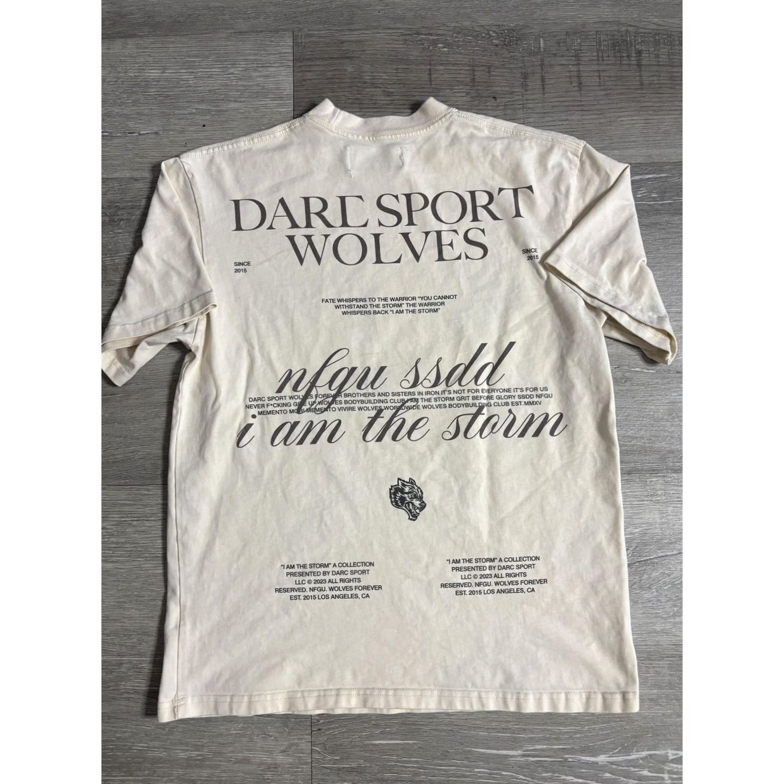 Darc Sport Darc Sport Wolves Shirt Mens M White I Am The Storm Limited Tee T-Shirt Size US M / EU 48-50 / 2 - 5 Thumbnail