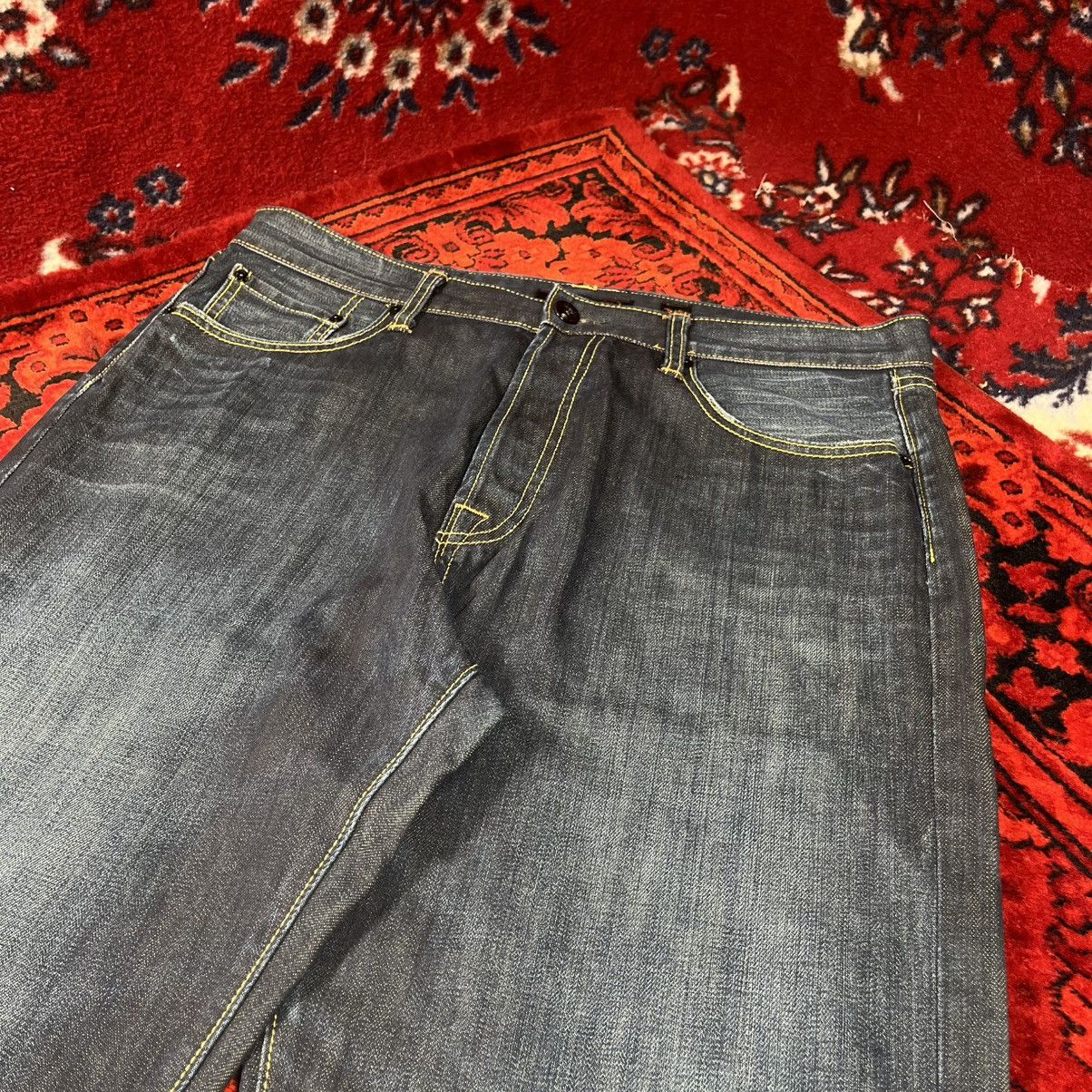 Ed Hardy Ed Hardy Jeans Big White Script Back Logo Dark Blue Wash Y2K Size US 36 / EU 52 - 4 Thumbnail