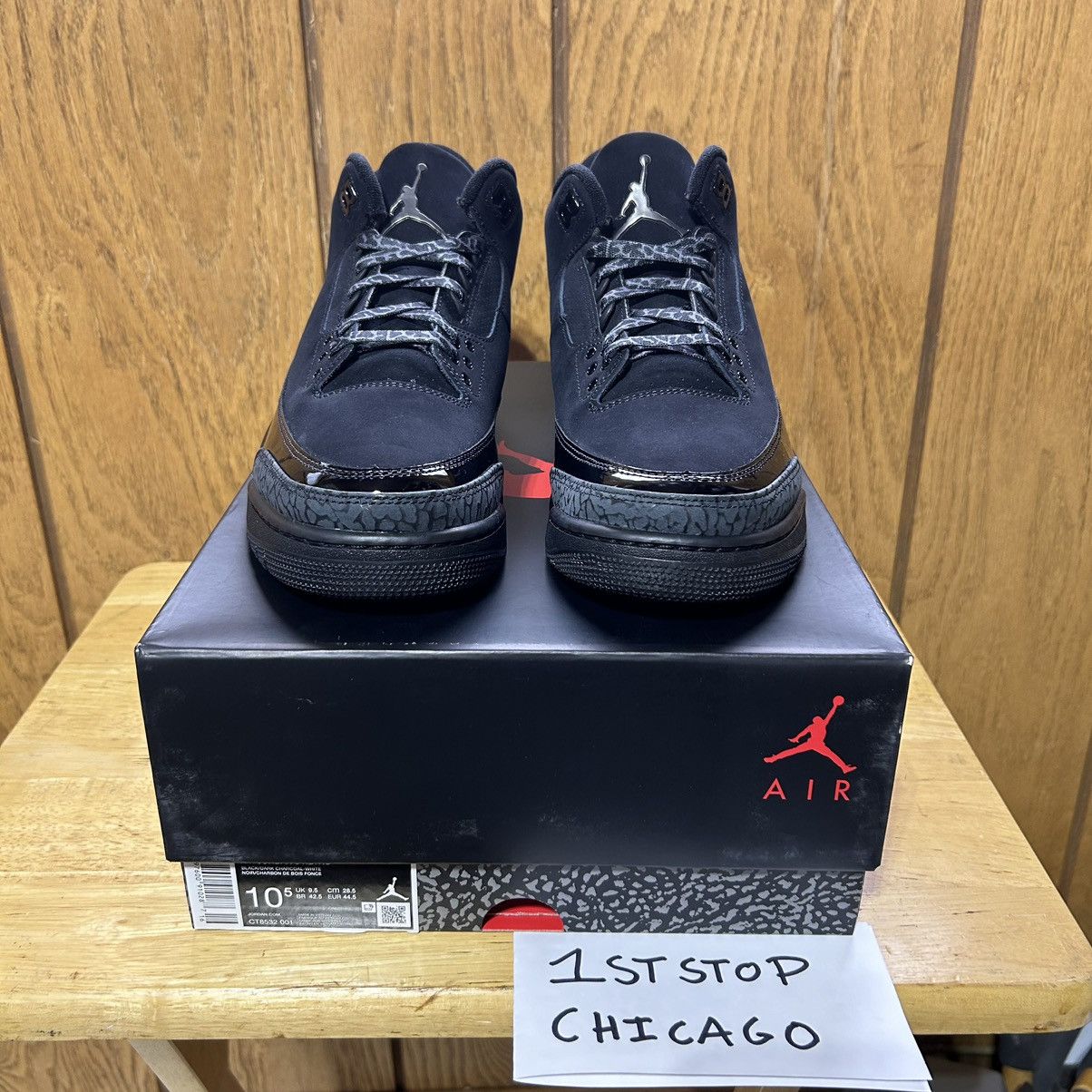 Designer × Jordan Brand × Nike Air Jordan 3 Retro Black Cat 2025 CT8532-001 Men’s 10.5 NEW Size US 10.5 / EU 43-44 - 2 Thumbnail