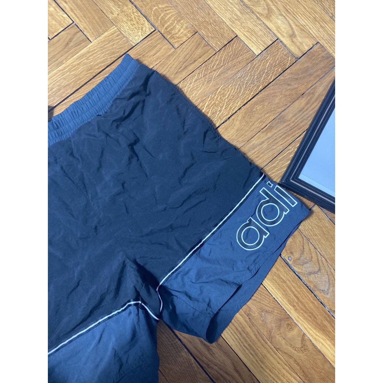 Adidas × Vintage 90s Vintage Adidas Big Logo Nylon Shorts Size US 32 / EU 48 - 2 Thumbnail