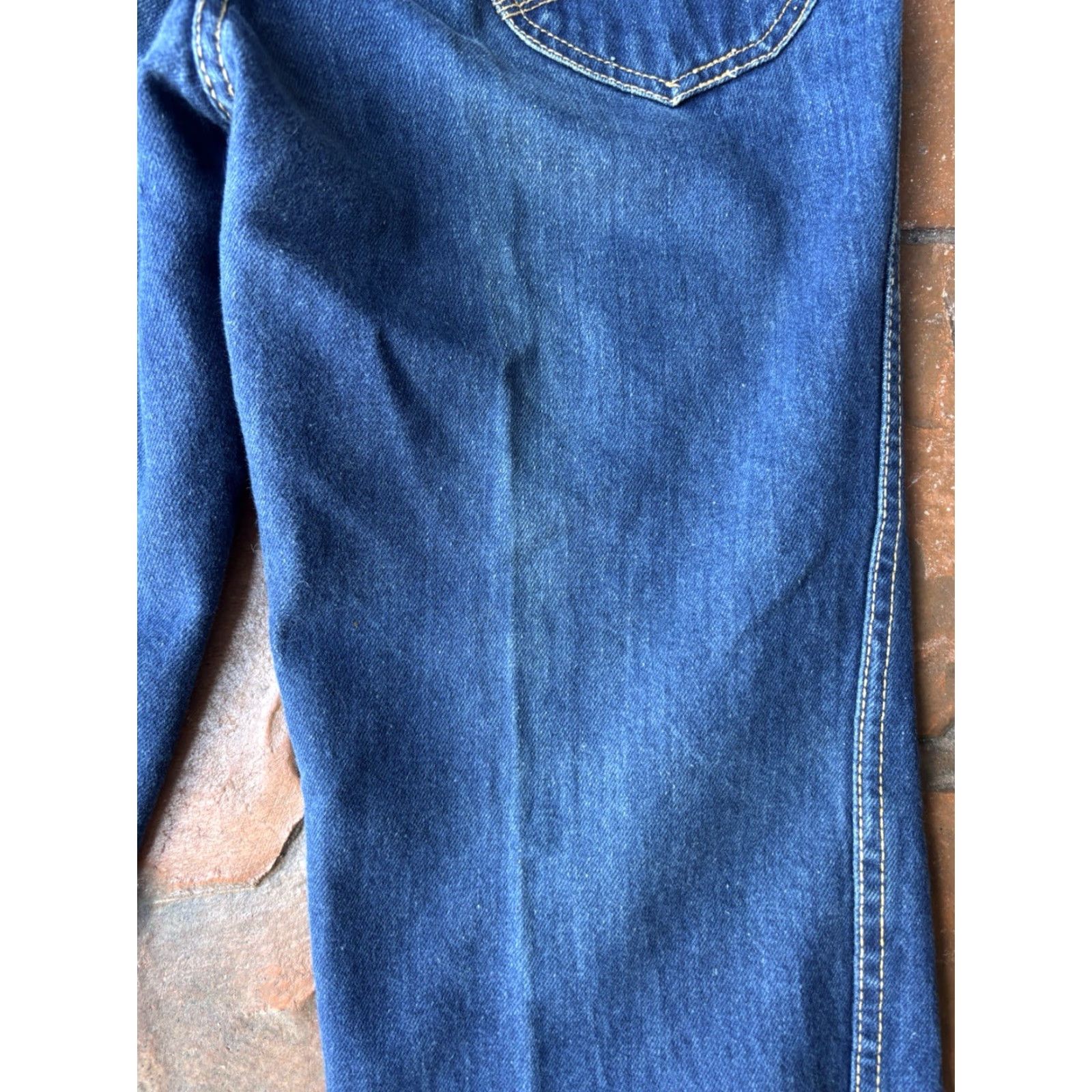 Faded Glory VINTAGE Faded Glory Appendagez Flare Jeans Shirt? 32 70s Blue Jeans Womens Mens Girls Size 32" / US 10 / IT 46 - 6 Thumbnail