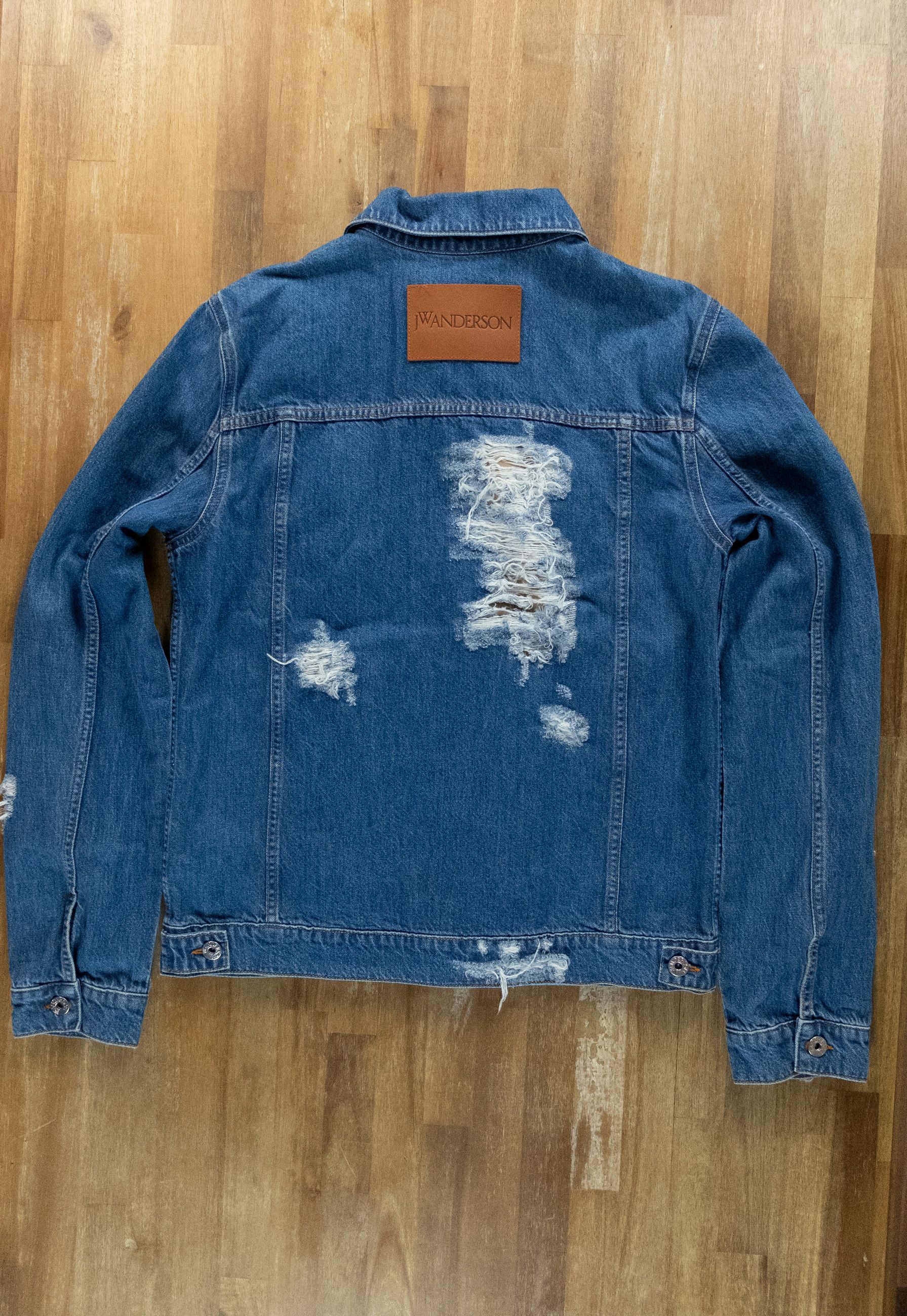 JW Anderson JW ANDERSON blue classic fit distressed denim jacket Medium Size US M / EU 48-50 / 2 - 8 Thumbnail