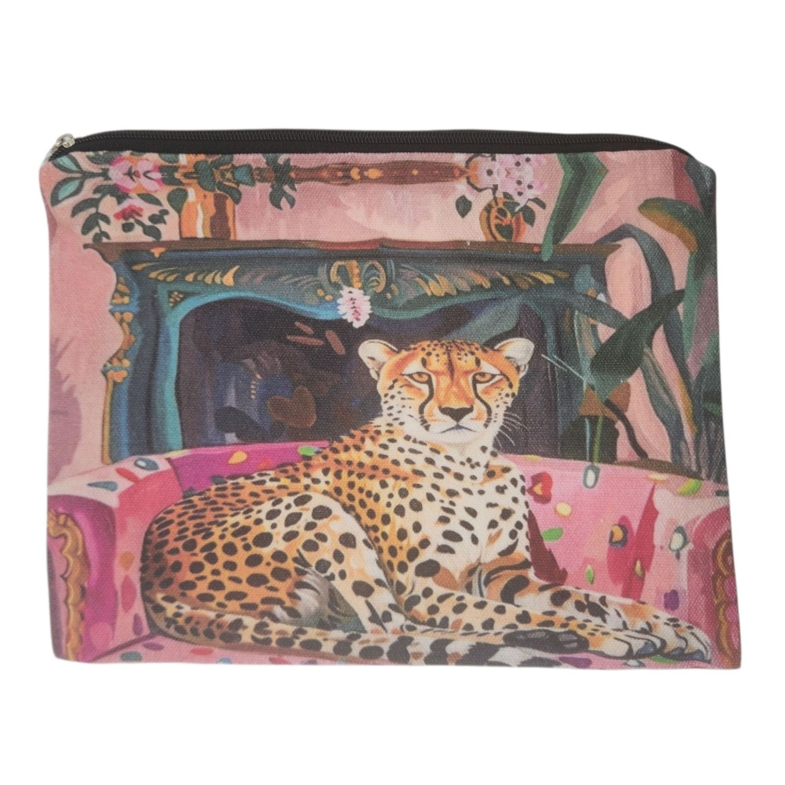 Other Bohemian Leopard Jungle Cosmetic Bag Artistic Makeup Pouch Size ONE SIZE - 4 Thumbnail