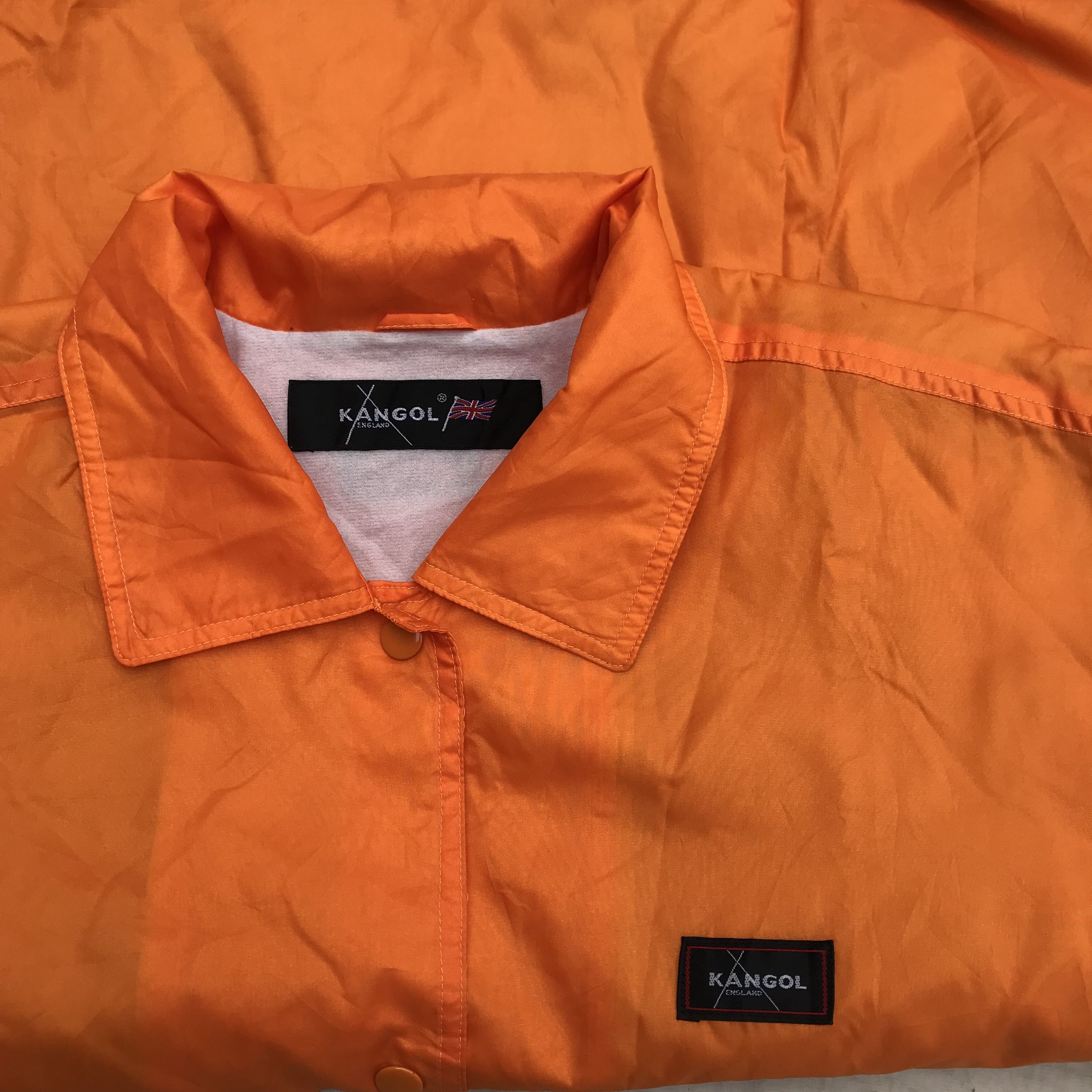 Kangol × Other UK × Vintage Vintage Kangol Windbreaker Orange Jacket button zip sizs Xl Size US XL / EU 56 / 4 - 5 Thumbnail