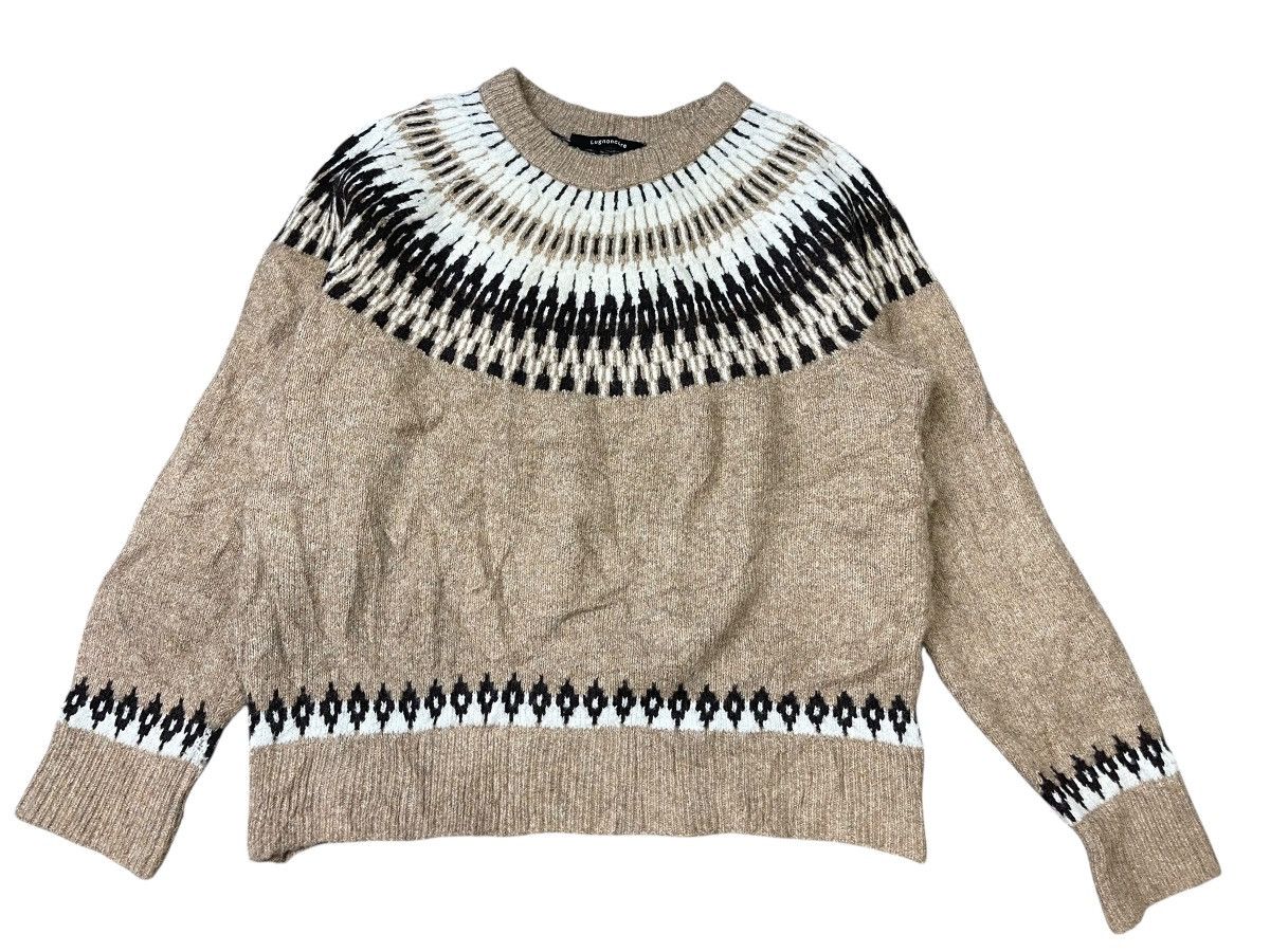Japanese Brand Vintage Lugnoncure Aztec Pattern Sweater Knitwear Size US M / EU 48-50 / 2 - 2 Thumbnail