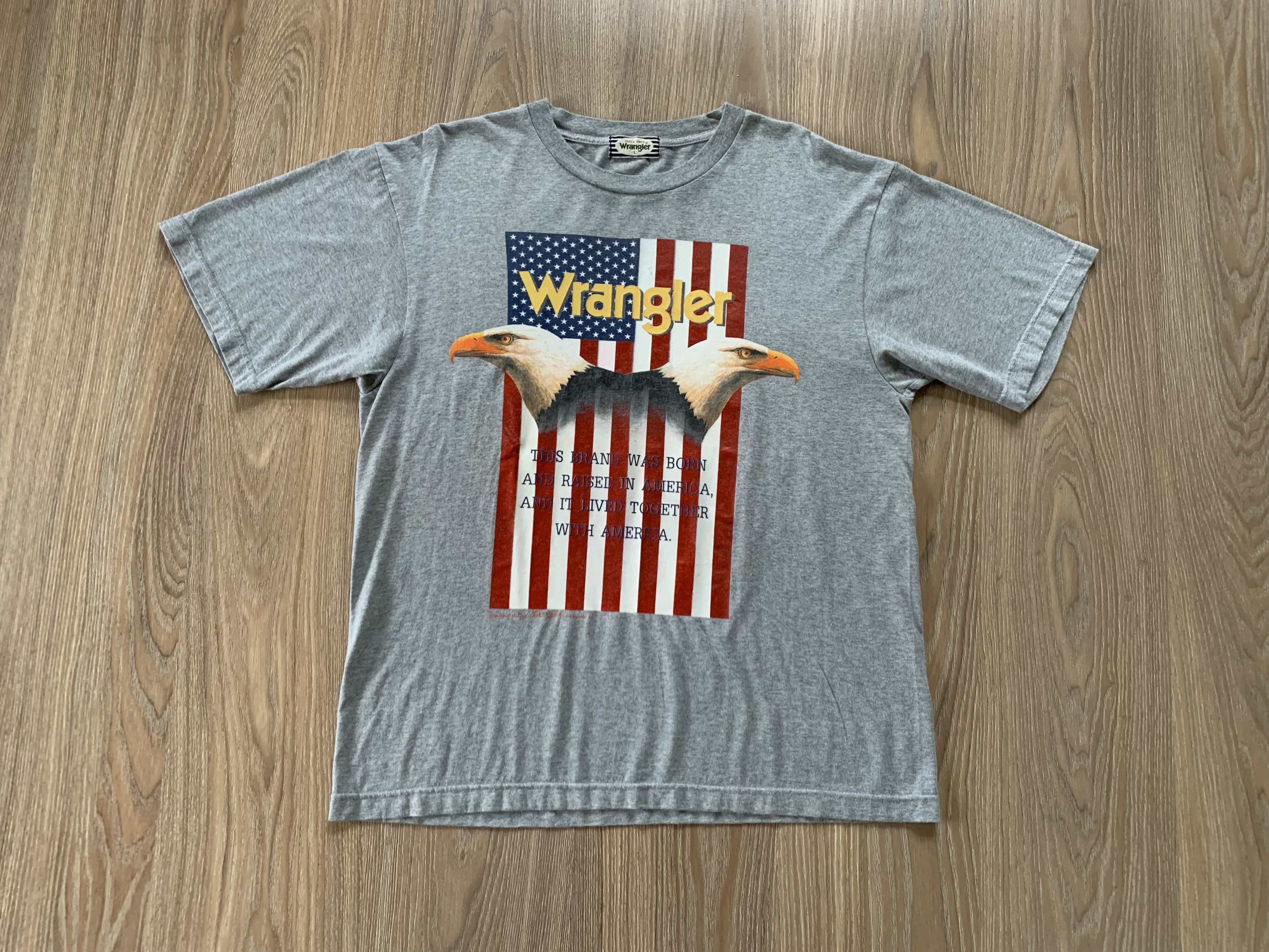 Vintage Wrangler Eagles American Flag T-Shirt