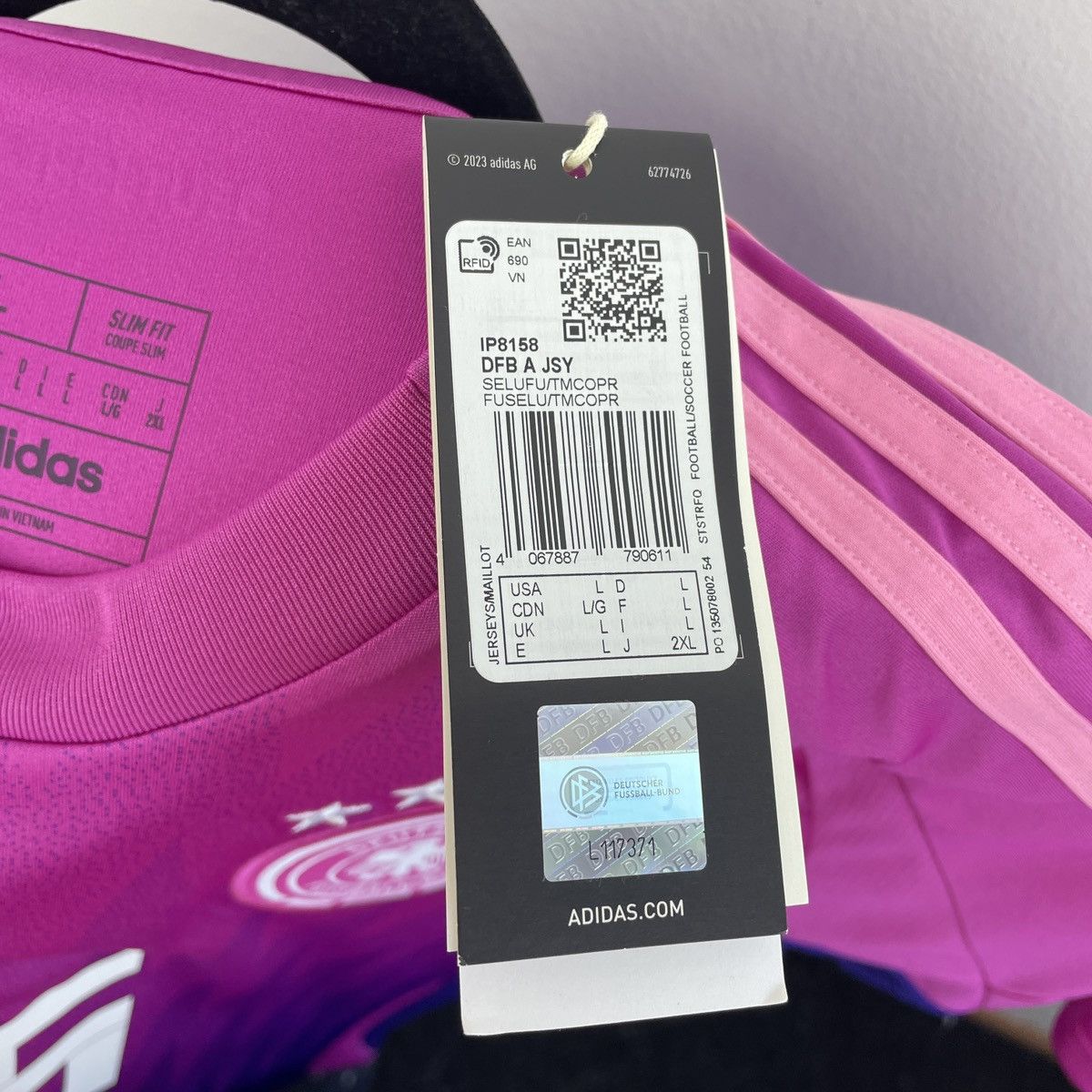 Adidas Germany Waldemar Anton Adidas Pink Jersey 2024/2025 size L Size US L / EU 52-54 / 3 - 5 Thumbnail