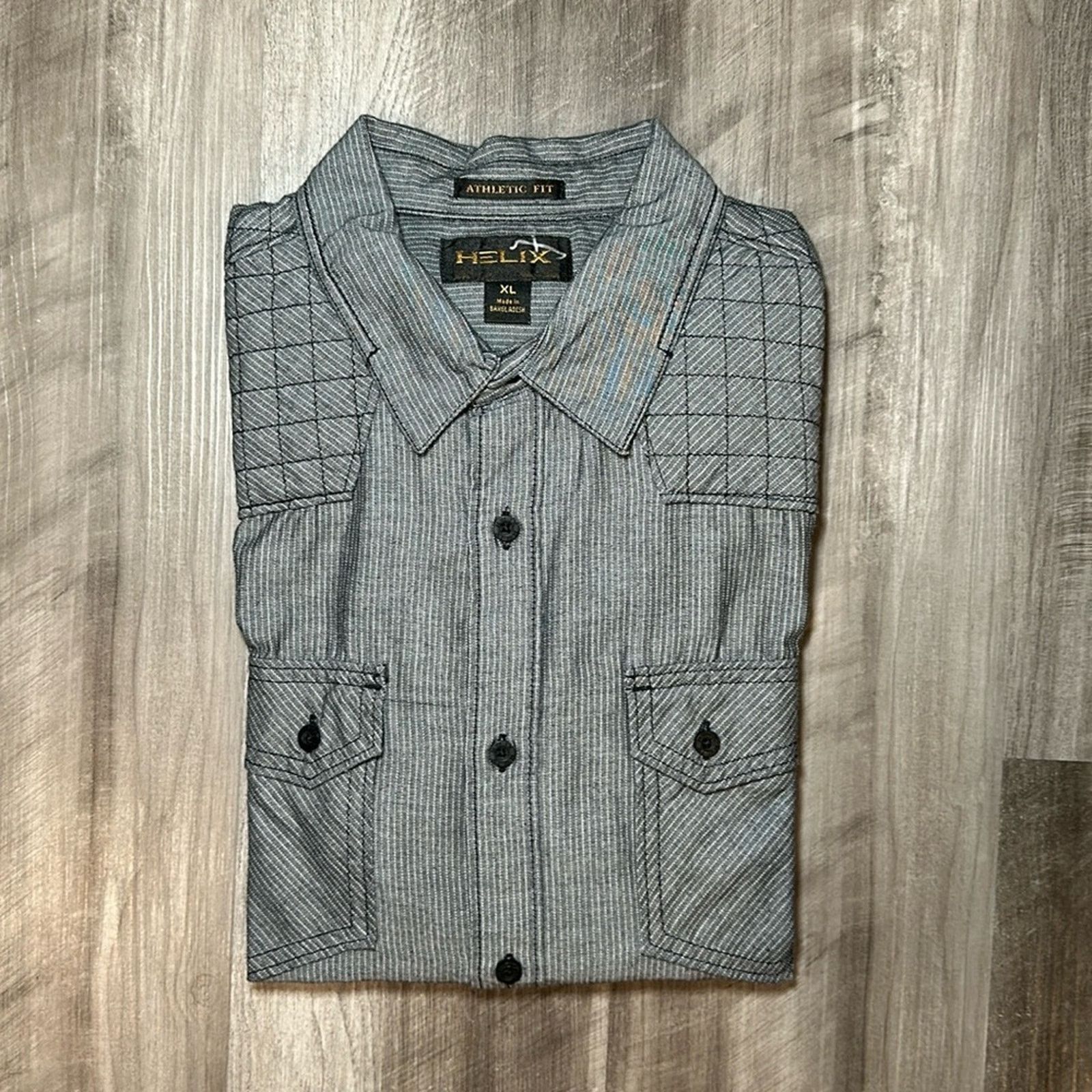 Helix Helix Athletic Fit Long Sleeve Button Down - XL Size US XL / EU 56 / 4 - 1 Thumbnail
