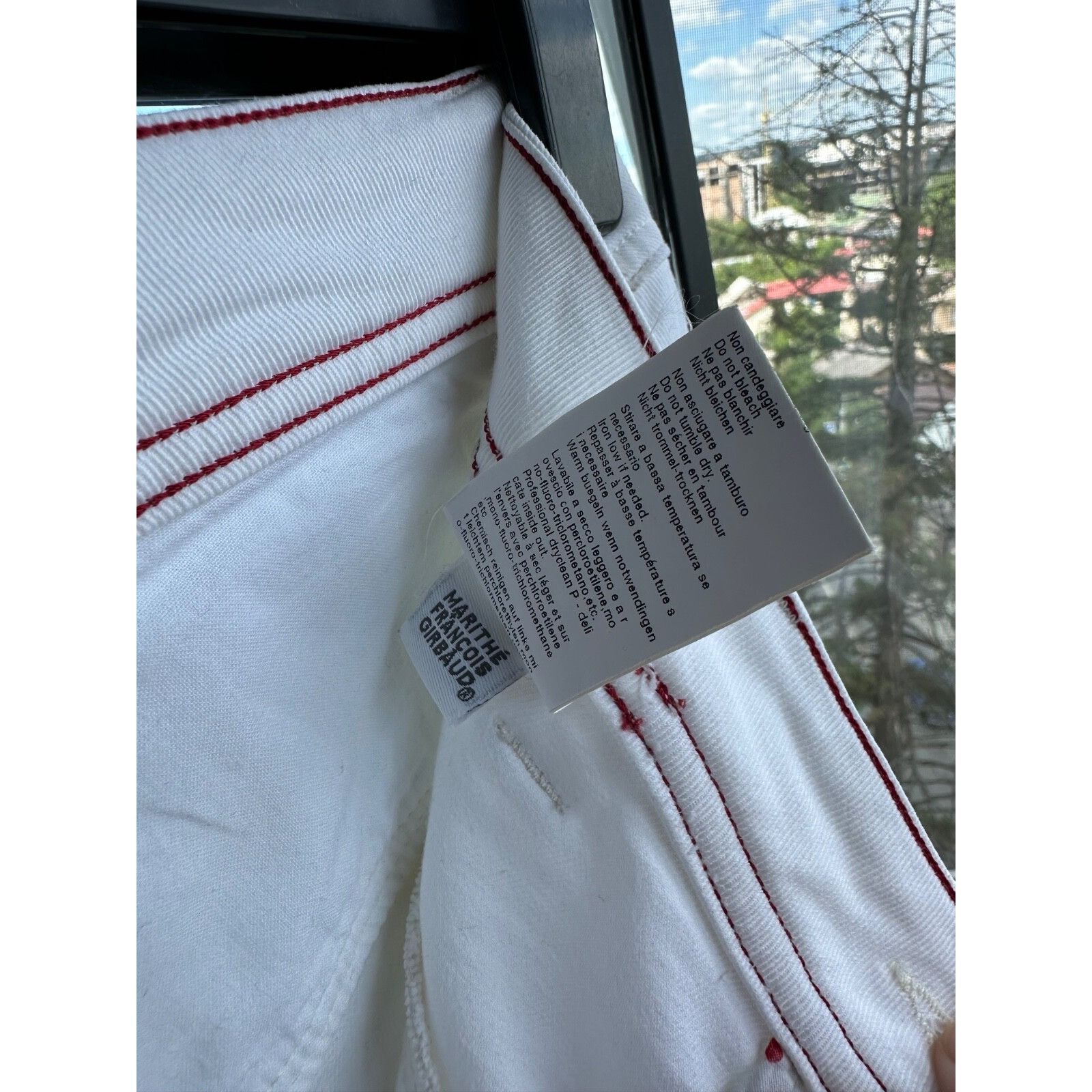 Marithe + Francois Girbaud Marithé + François Girbaud Y2K Women’s White Low Rise Jeans Size US 28 / EU 44 - 13 Thumbnail