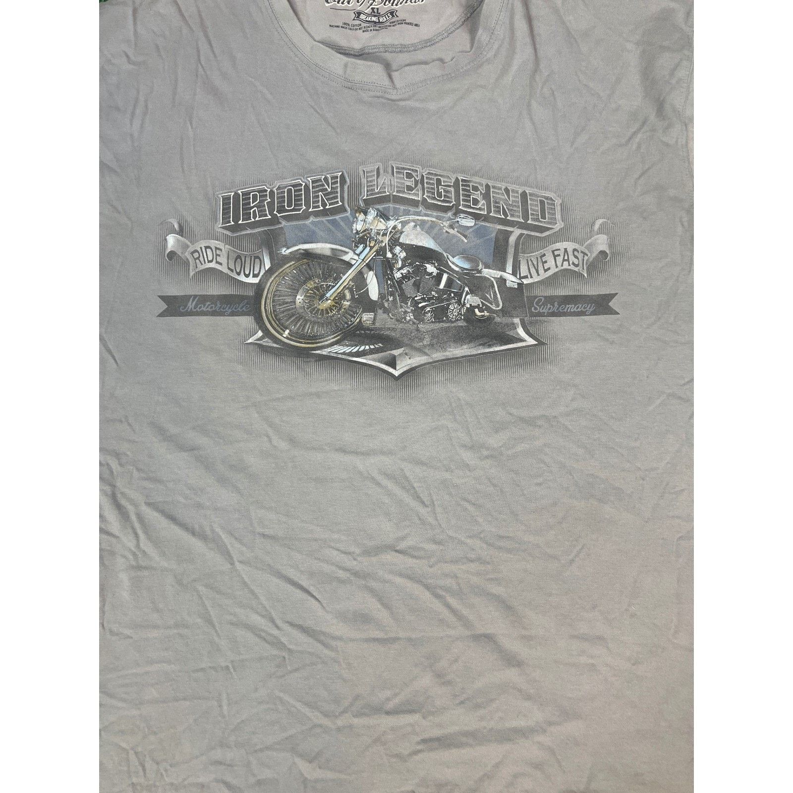 Other Iron Legend Motorcycle Graphic T Shirt Biker Tee Gray XL Size US XL / EU 56 / 4 - 2 Thumbnail