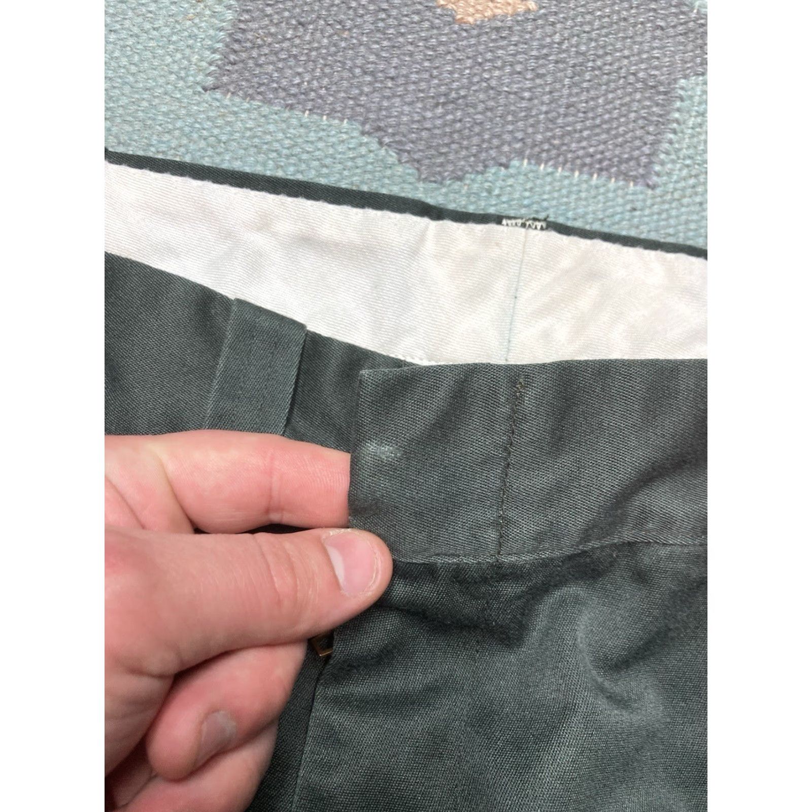 Vintage VINTAGE Big Mac Work Pants Chino Twill Dark Green 37x28 Mens Pants 70s Workwear Size US 37 - 7 Thumbnail