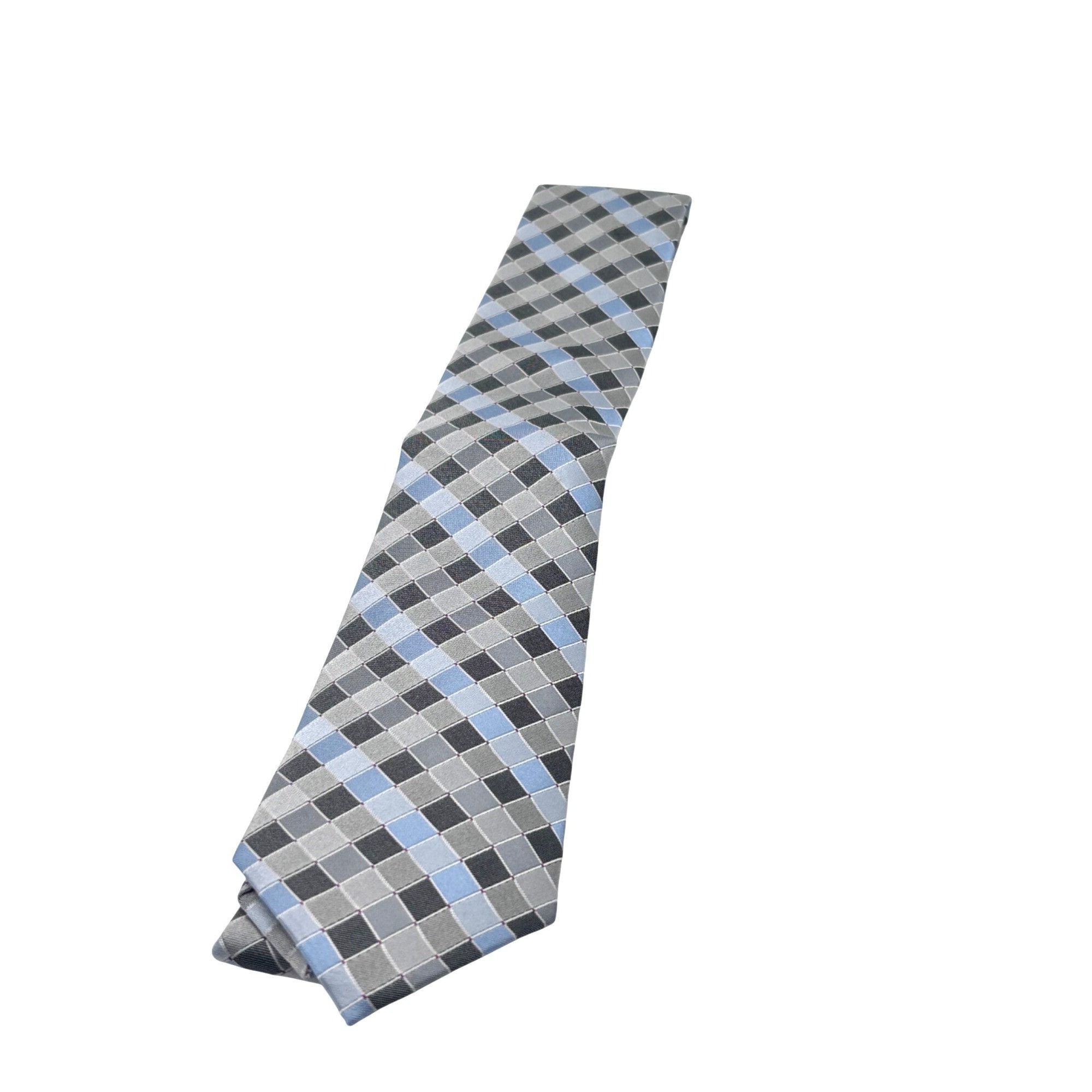 Perry Ellis Perry Ellis Portfolio Stolk Geo Slim Silk Necktie, Black, O Size ONE SIZE - 4 Thumbnail