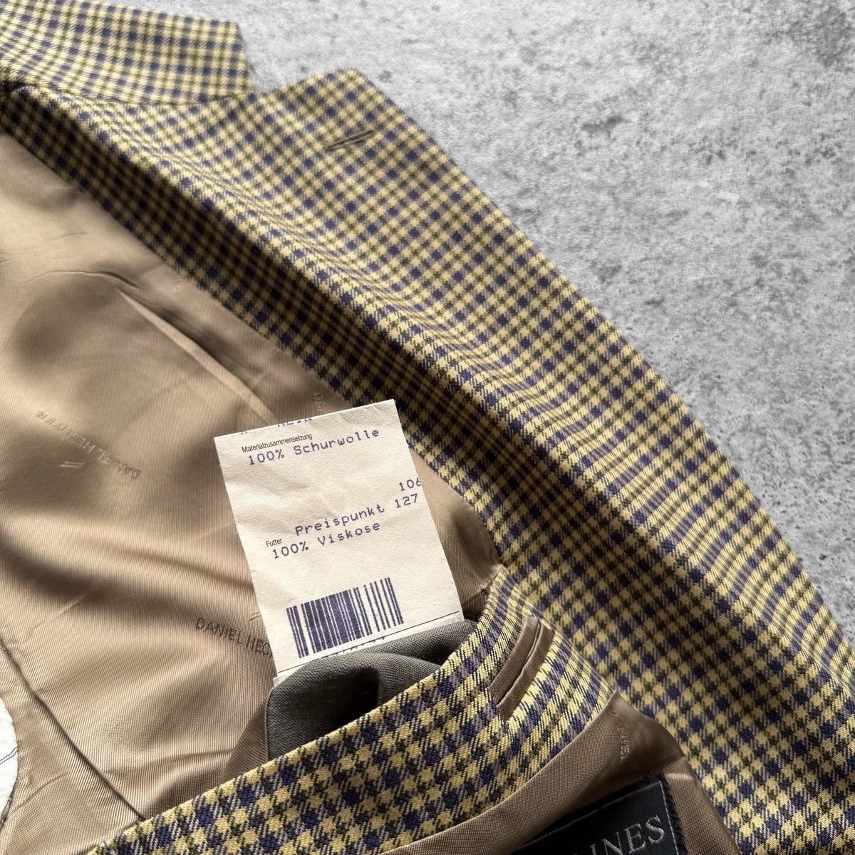Daniel Hechter Daniel Hechter Paris Wool Blazer Check Tailored Jacket Size 42R - 9 Thumbnail
