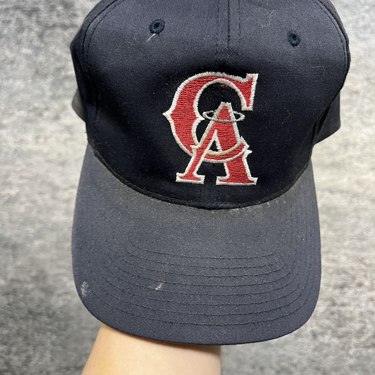 MLB Vintage 90s California Angles MLB Black Snapback Hat Size ONE SIZE - 2 Thumbnail