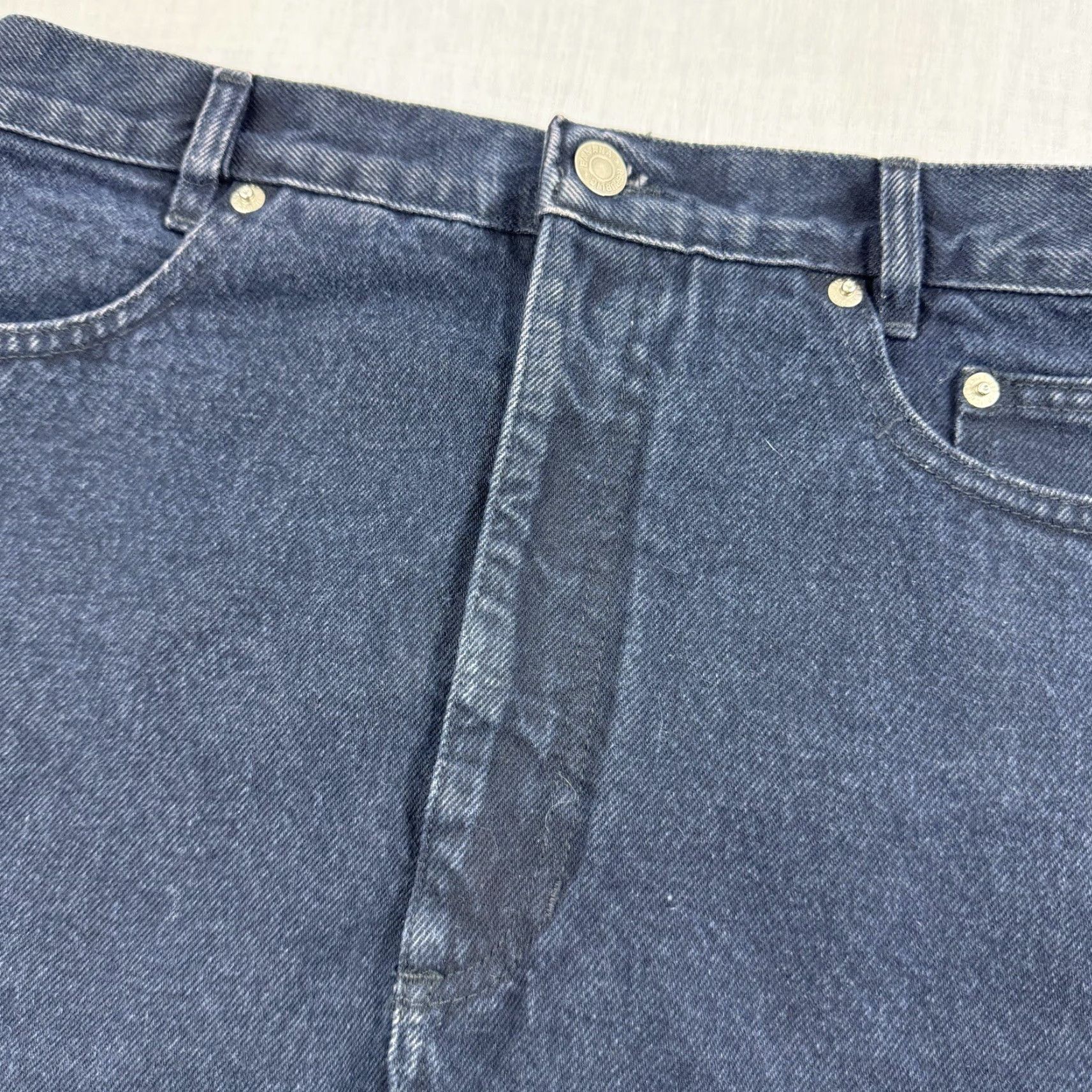 Banana Republic VINTAGE Banana Republic Skirt Womens 12 Black Midi Denim Cotton 90s 90s Punk America Skirt Womens Size 34" / US 12 / IT 48 - 2 Thumbnail