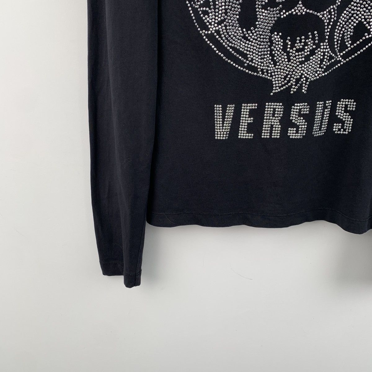 Versace Versace Black Medusa Head Monogram Beaded Cotton Sweatshirt Size XS / US 0-2 / IT 36-38 - 5 Thumbnail