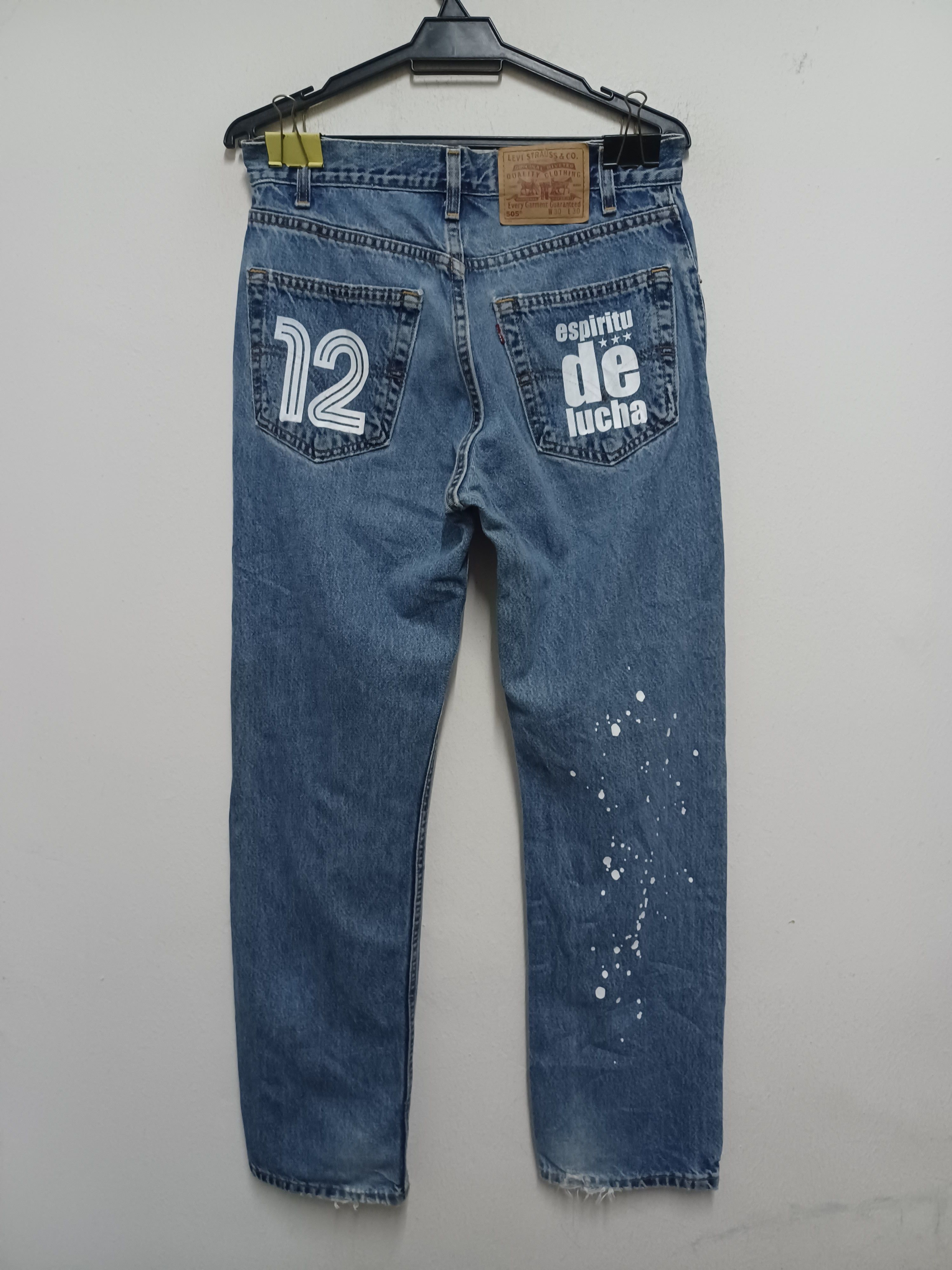 LEVIS 505 X YOKOHAMA F MARINOS DISTRESSES JEANS