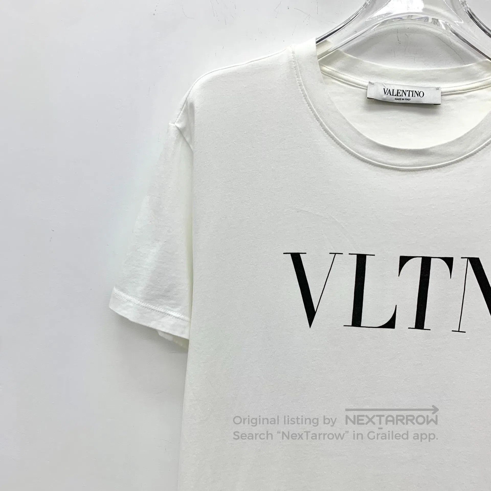 Valentino Valentino White Letter Printed Cotton Crew Neck Short Slee Size US XS / EU 42 / 0 - 3 Thumbnail