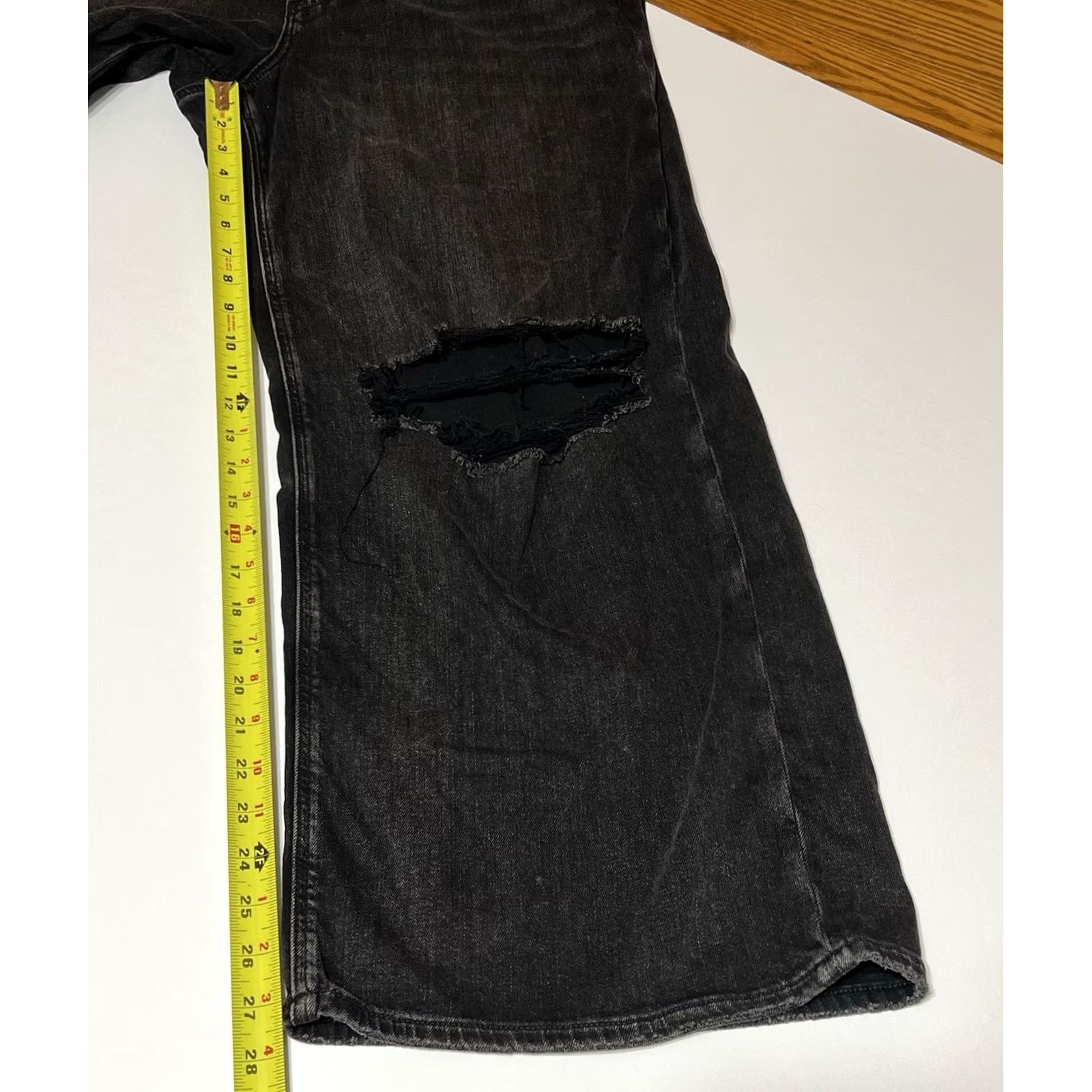 American Eagle Outfitters VINTAGE? No — American Eagle Outfitters Super High Rise Baggy Wide Leg Distressed Jeans 18 Reg 38x28 Black Women Jeans Distressed 90s Inspired? Size 40" / US 18 - 5 Thumbnail