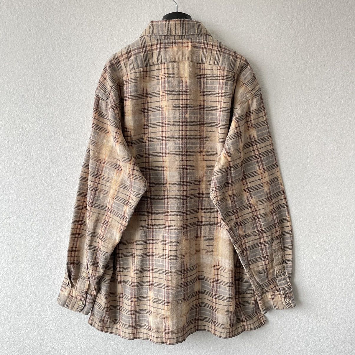Polo Ralph Lauren × Vintage Vintage 90s Polo by Ralph Lauren Bleached Plaid Flannel Size US L / EU 52-54 / 3 - 2 Thumbnail
