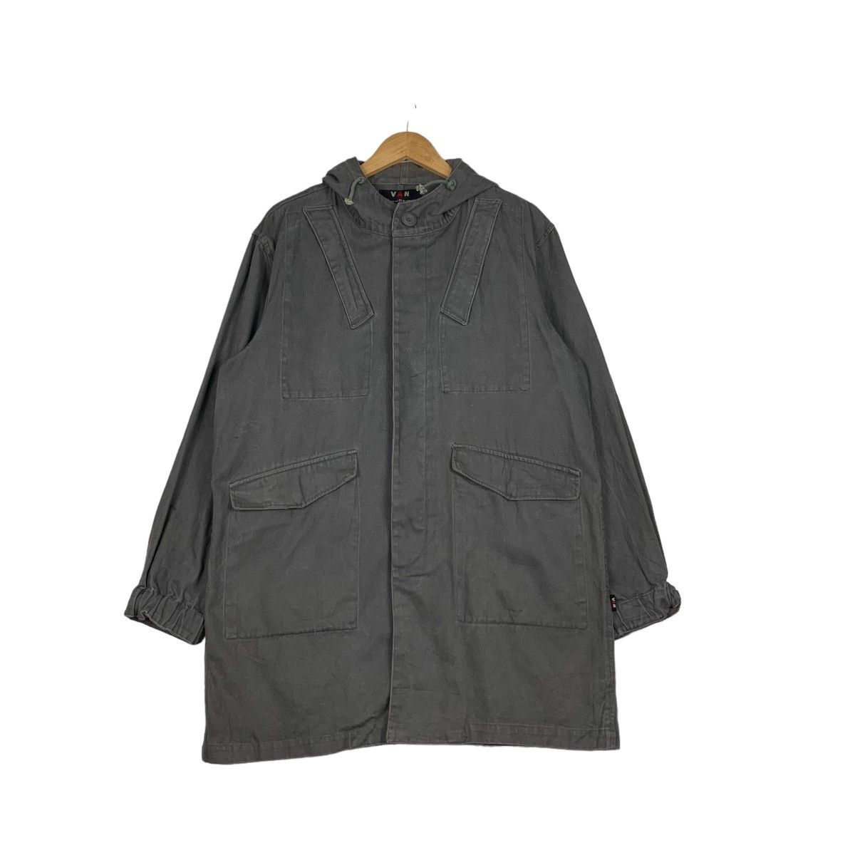 Japanese Brand VAN JAC Gray Parka Chore Jacket #1005-C45 Size US M / EU 48-50 / 2 - 1 Thumbnail