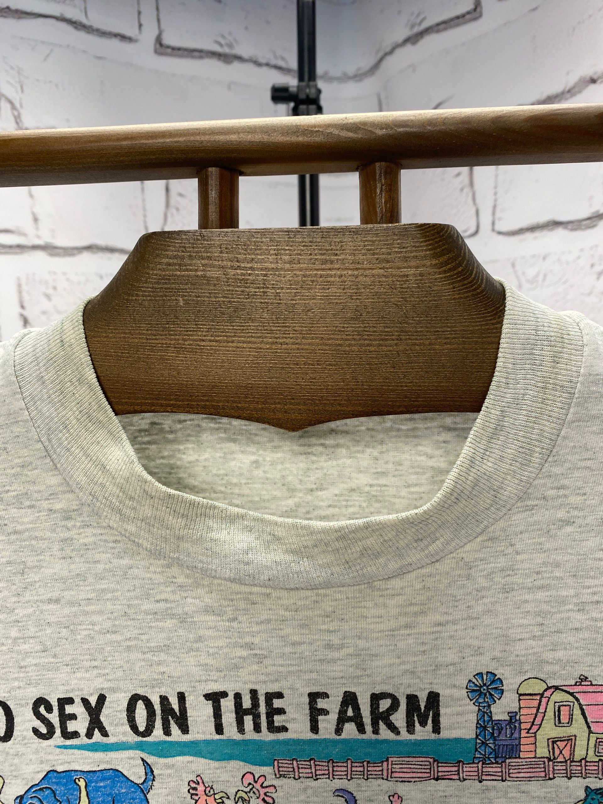 Vintage Vintage 90s No Sex on The Farm T-Shirt USA | Grailed