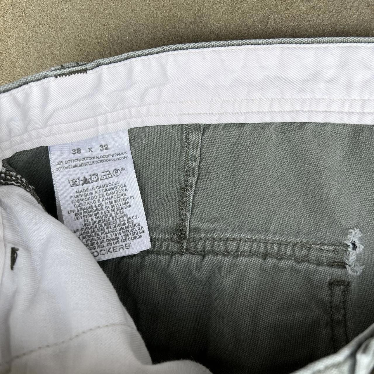 Dockers Y2K Pale Olive Green Canvas Utility Work Pants Size US 36 / EU 52 - 3 Thumbnail