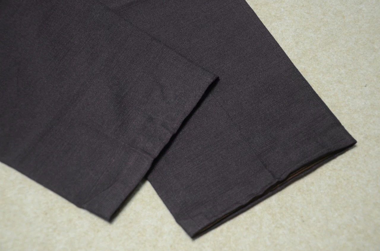 Ermenegildo Zegna Zegna XXX 100% Silk Dark Brown Trousers 48 Size 48S - 3 Thumbnail