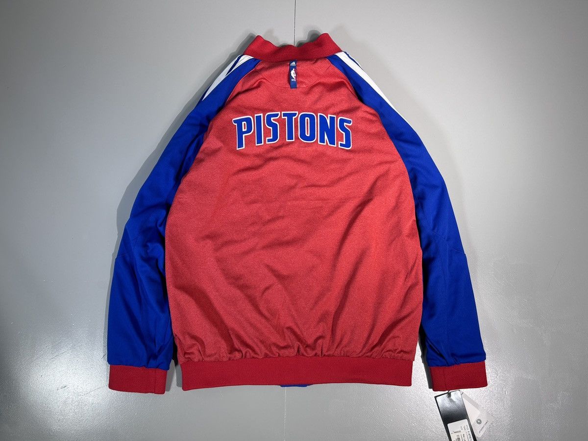 Adidas × NBA × Vintage Adidas Detroit Pistons NBA Pull Over Double Sides Jacket S Size US S / EU 44-46 / 1 - 1 Thumbnail